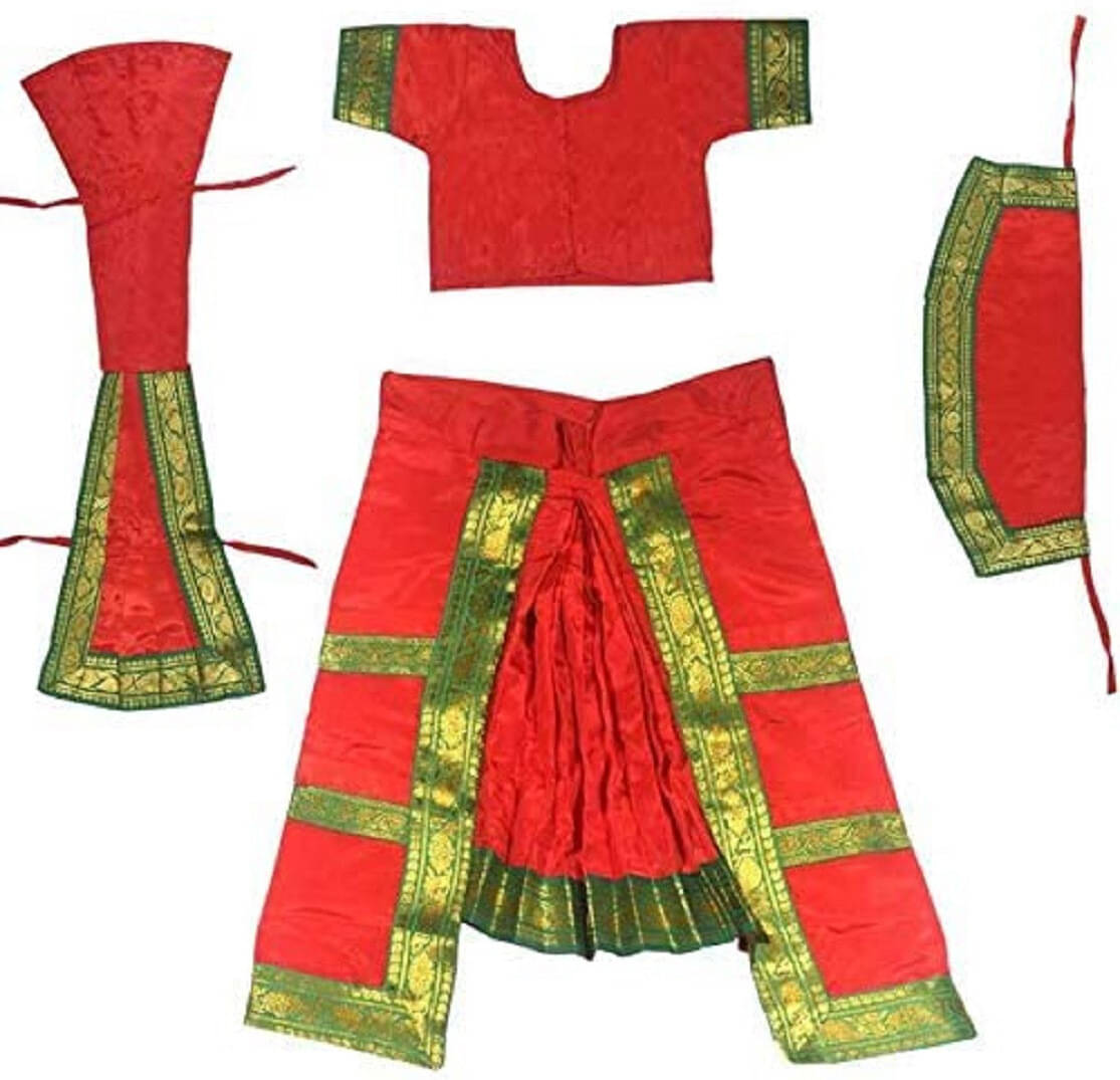 Kkalakriti Classical Dance Bharatnatyam Costume for Kids and Adults Magenta (Red) color Kids Costume Wear Kkalakriti Classical Dance Bharatnatyam Costume for Kids and Adults Magenta (Red) color Kids Costume Wear