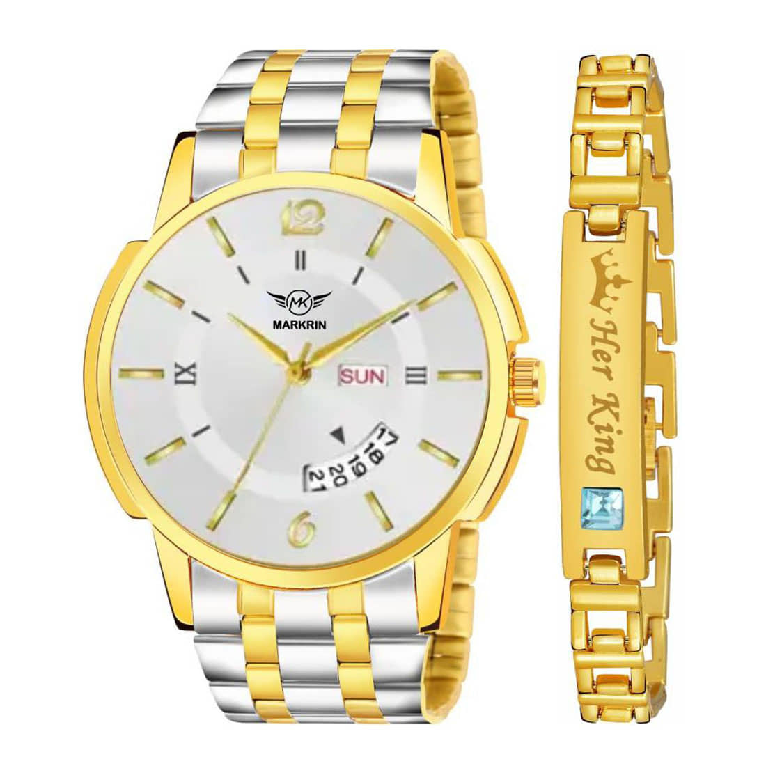 MARKRIN Gold Stainless Steel Analog Men's Watch