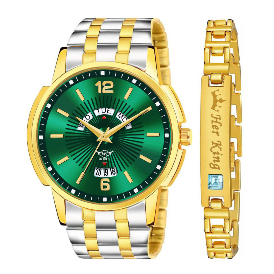 MARKRIN Gold Stainless Steel Analog Men's Watch