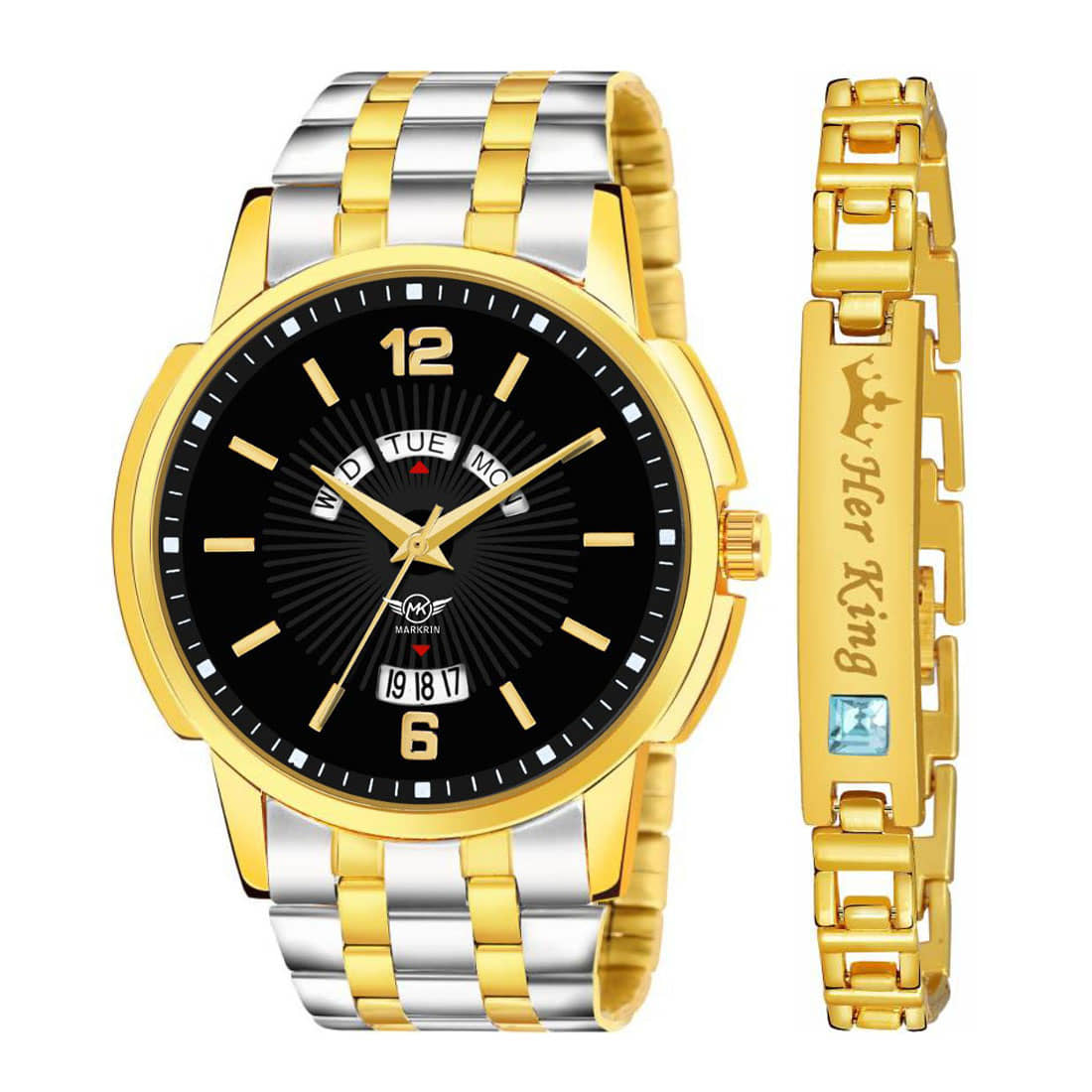 MARKRIN Gold Stainless Steel Analog Men's Watch