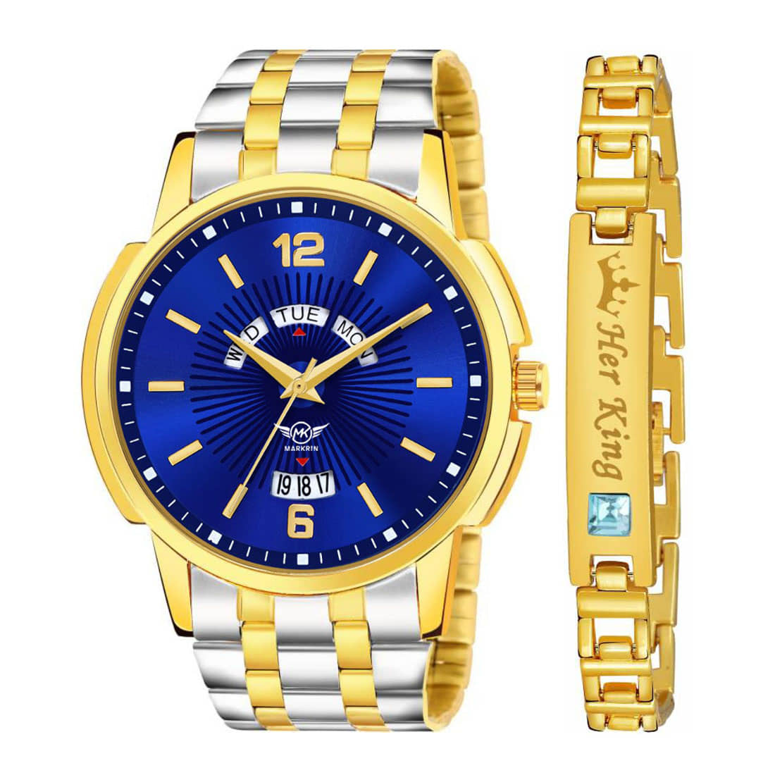 MARKRIN Gold Stainless Steel Analog Men's Watch