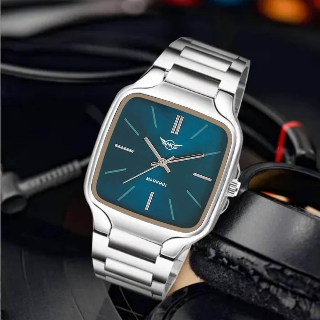 MARKRIN Silver Stainless Steel Analog Men's Watch