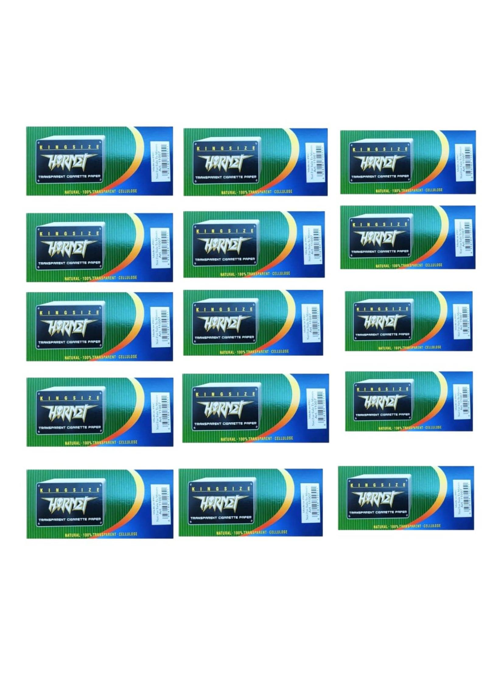     			PUFF SMART King Size Natural Hornet Rolling Papers Transparent Paper 110mm (15 Booklets)