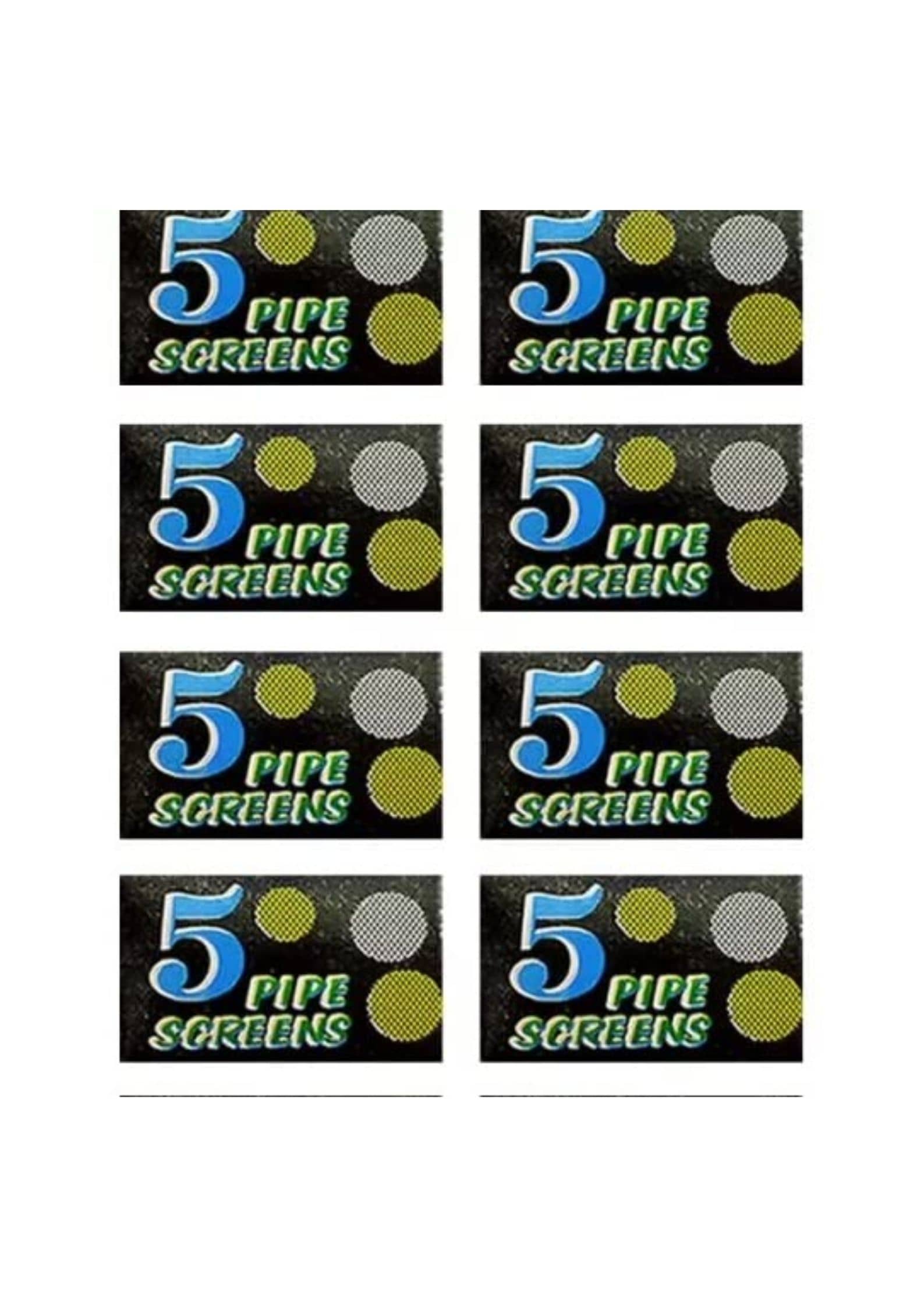 PUFF SMART Smoking Pipe screen jali Set of 8 Silver.