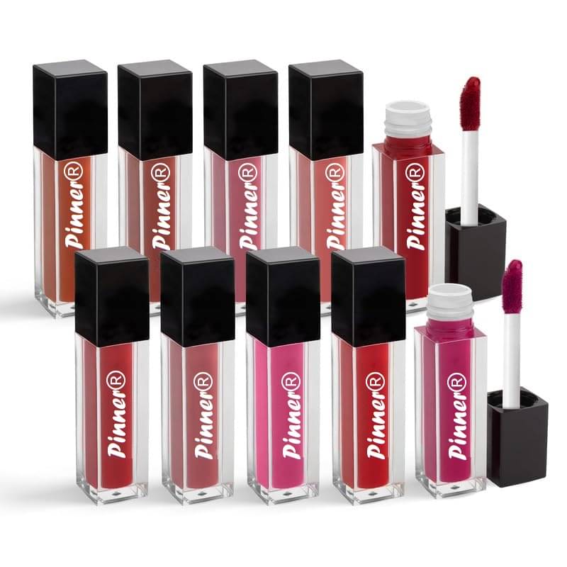     			Pinner Multi Color Shade Long Lasting Matte Lipstick (Set of 10)