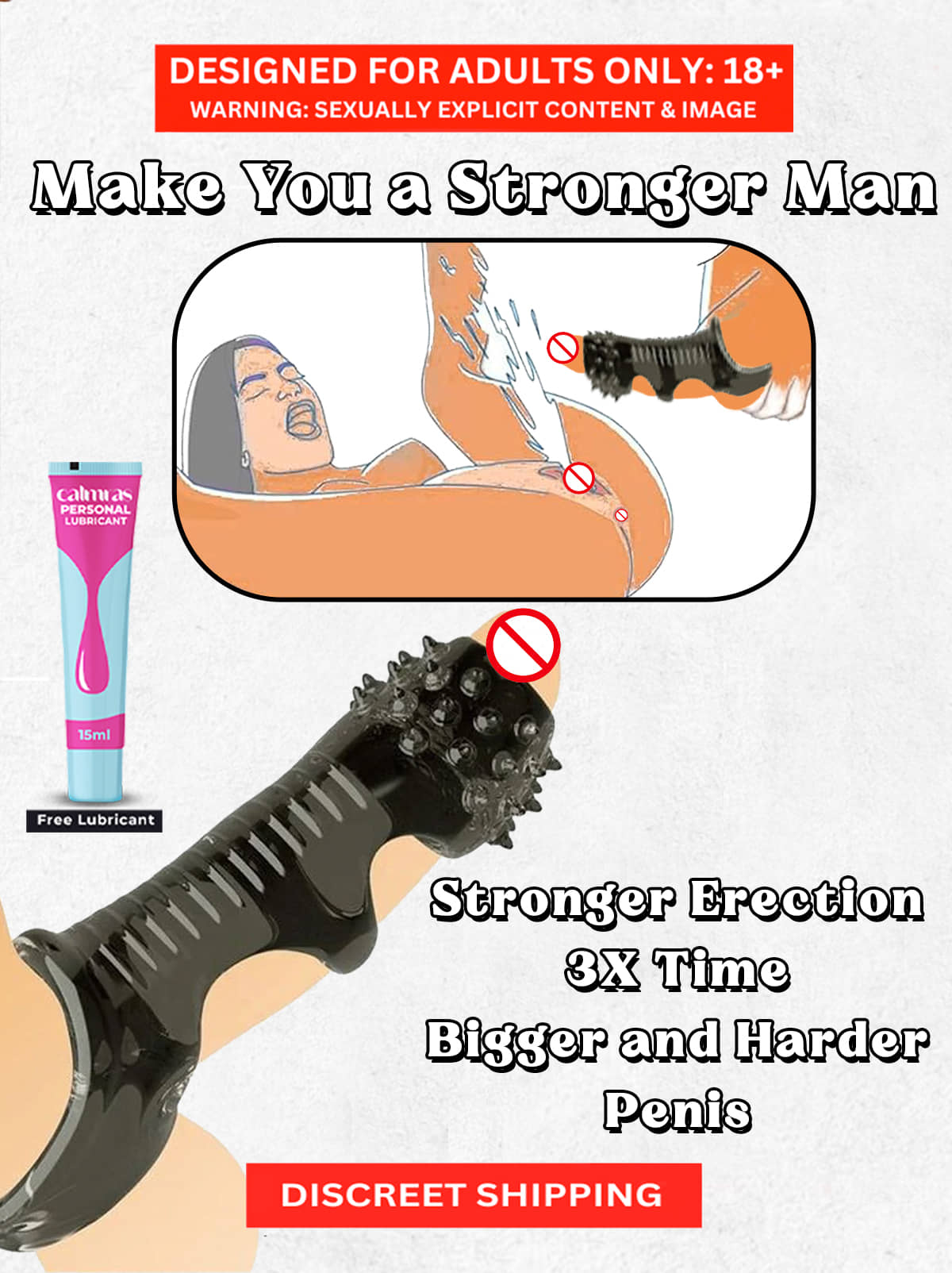 Silicone Cock Ring Penis Sleeve for Male Erection Enhancement and Extended Pleasure for Couples, Time Delay Penis Ring Sex Toy for Men