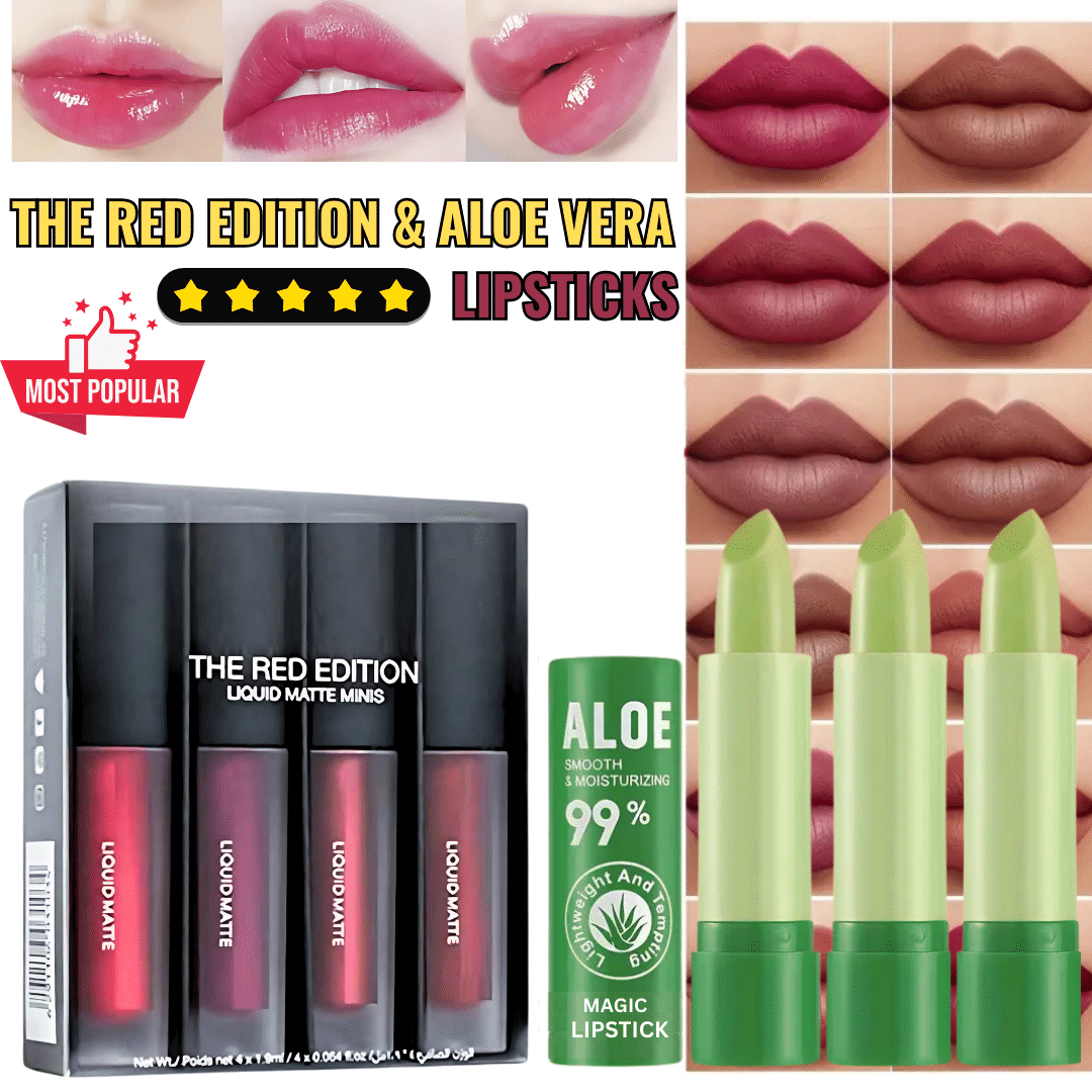     			Sonavi Red,Green Matte Lipstick (Pack Of 7)