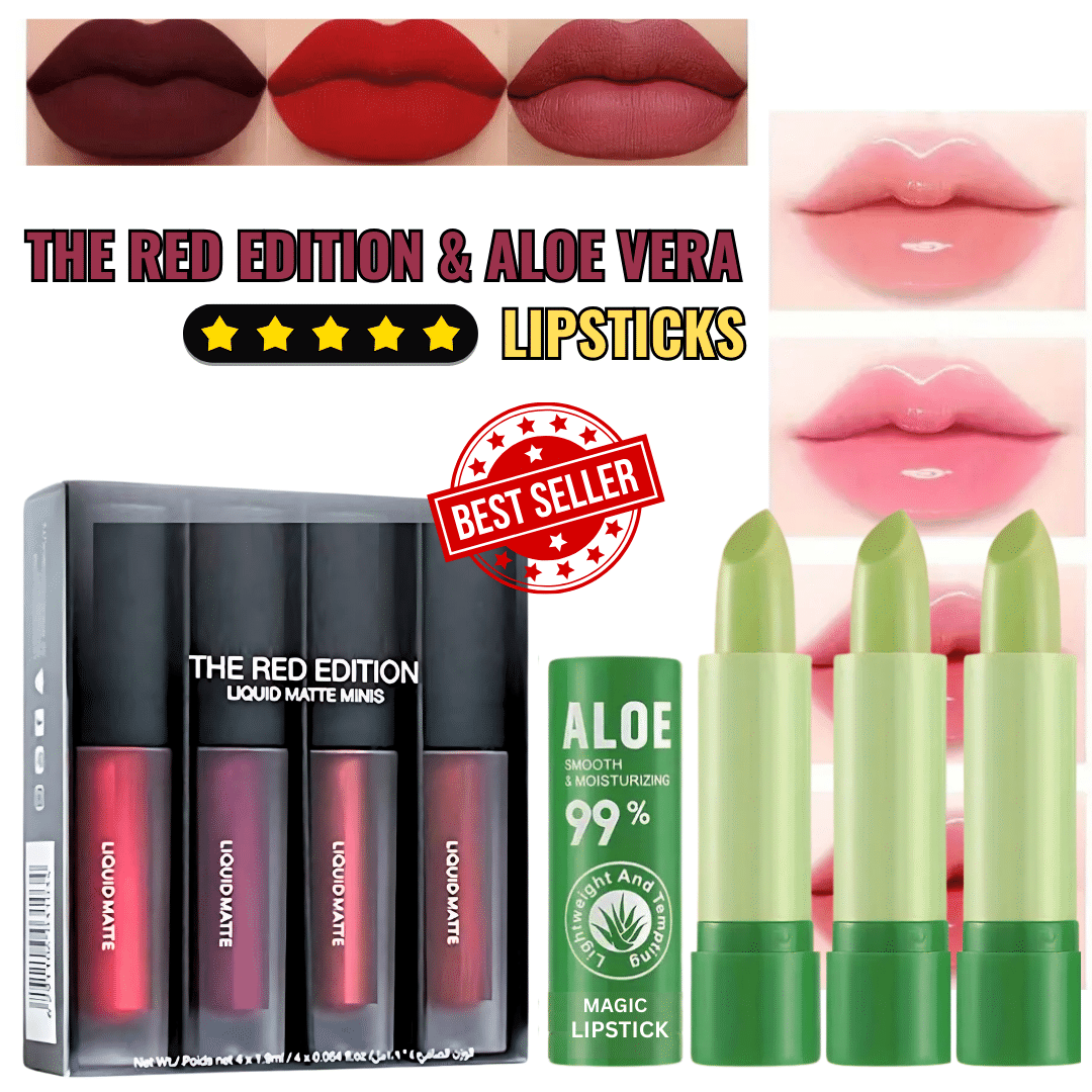     			Sonavi Red,Green Matte Lipstick (Pack Of 7)