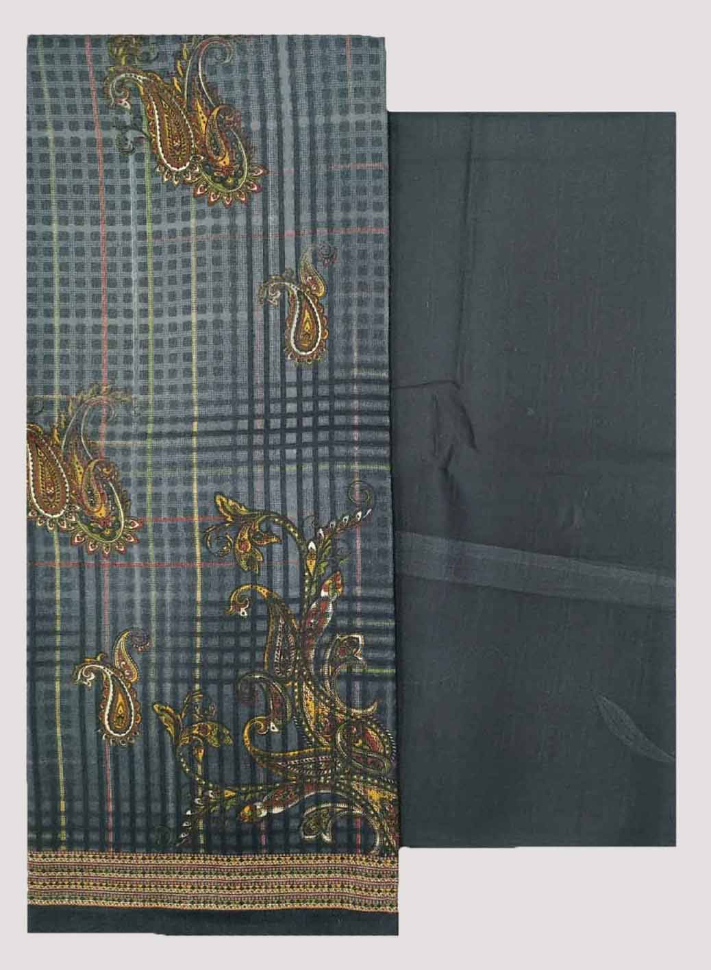     			Soul Essence Unstitched Woollen Printed Dress Material - Grey ( Pack of 1 )