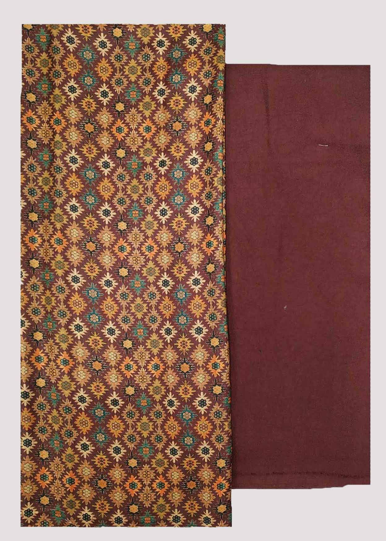 Soul Essence Unstitched Woollen Printed Dress Material - Maroon ( Pack of 1 ) Soul Essence Unstitched Woollen Printed Dress Material - Maroon ( Pack of 1 )