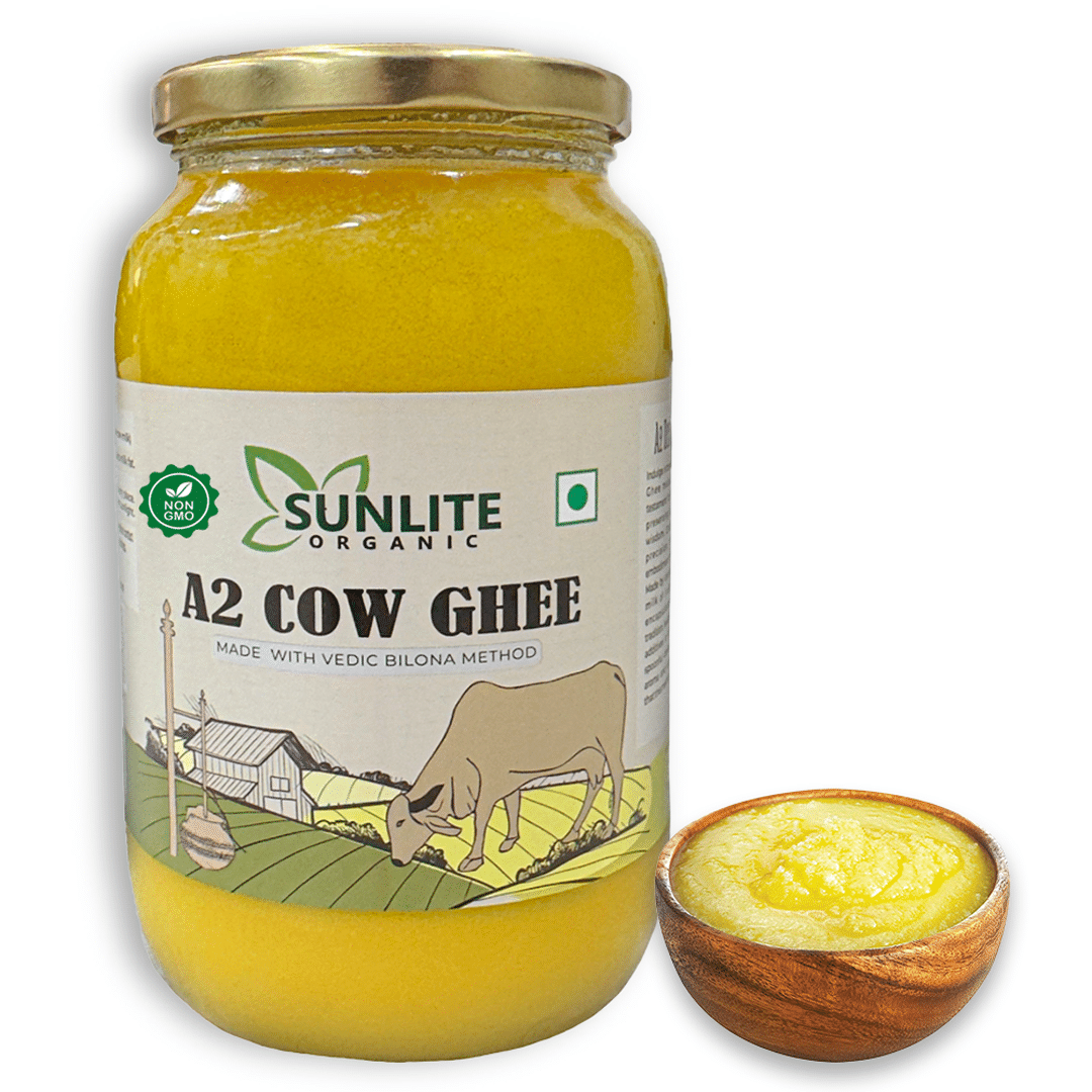     			Sunlite Organic A2 Desi Cow Ghee, 100% Pure, Vedic Bilona Method, Hand Churned Ghee 500 mL