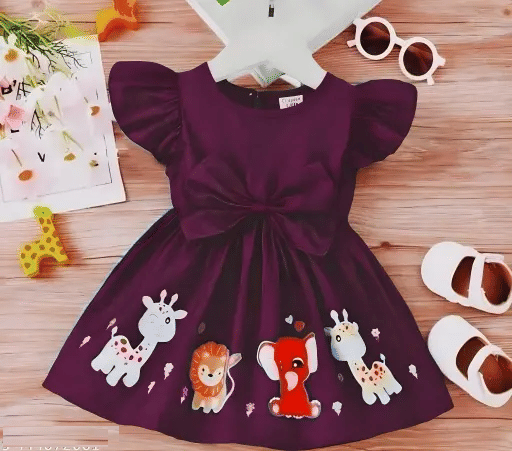 VELION Rayon Frock For Baby Girls ( Pack of 1 , Purple )
