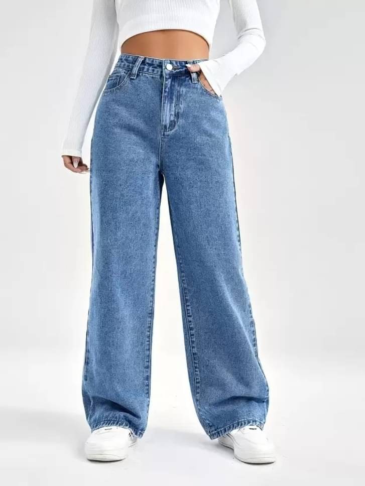     			WOOMNY - Dark Blue Denim Flared Women's Jeans ( Pack of 1 )