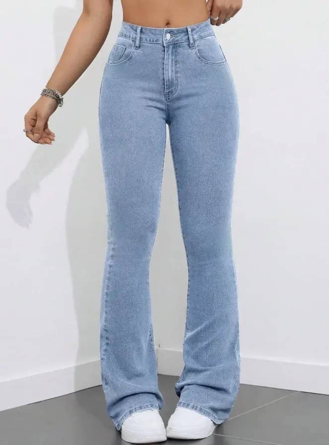 WOOMNY - Blue Denim Bootcut Women's Jeans ( Pack of 1 ) - Jeans | Buy online on ZillyBuy
