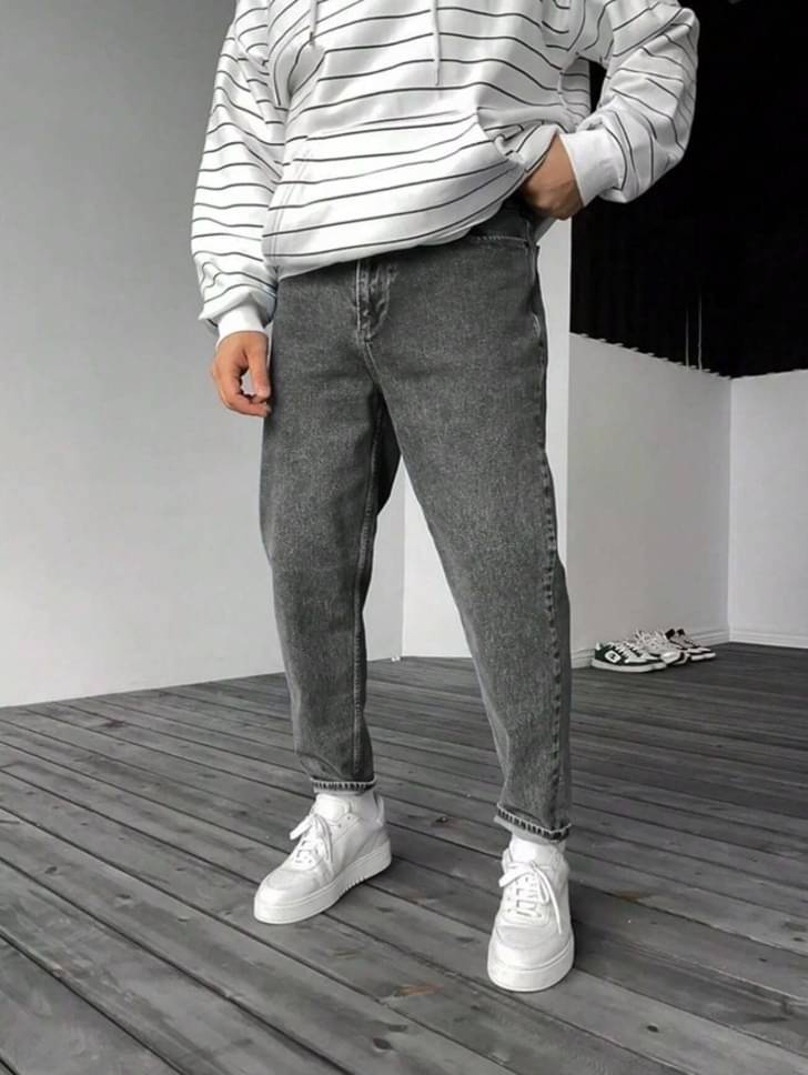 WOOMNY Slim Fit Washed Men's Jeans - Grey ( Pack of 1 ) WOOMNY Slim Fit Washed Men's Jeans - Grey ( Pack of 1 )