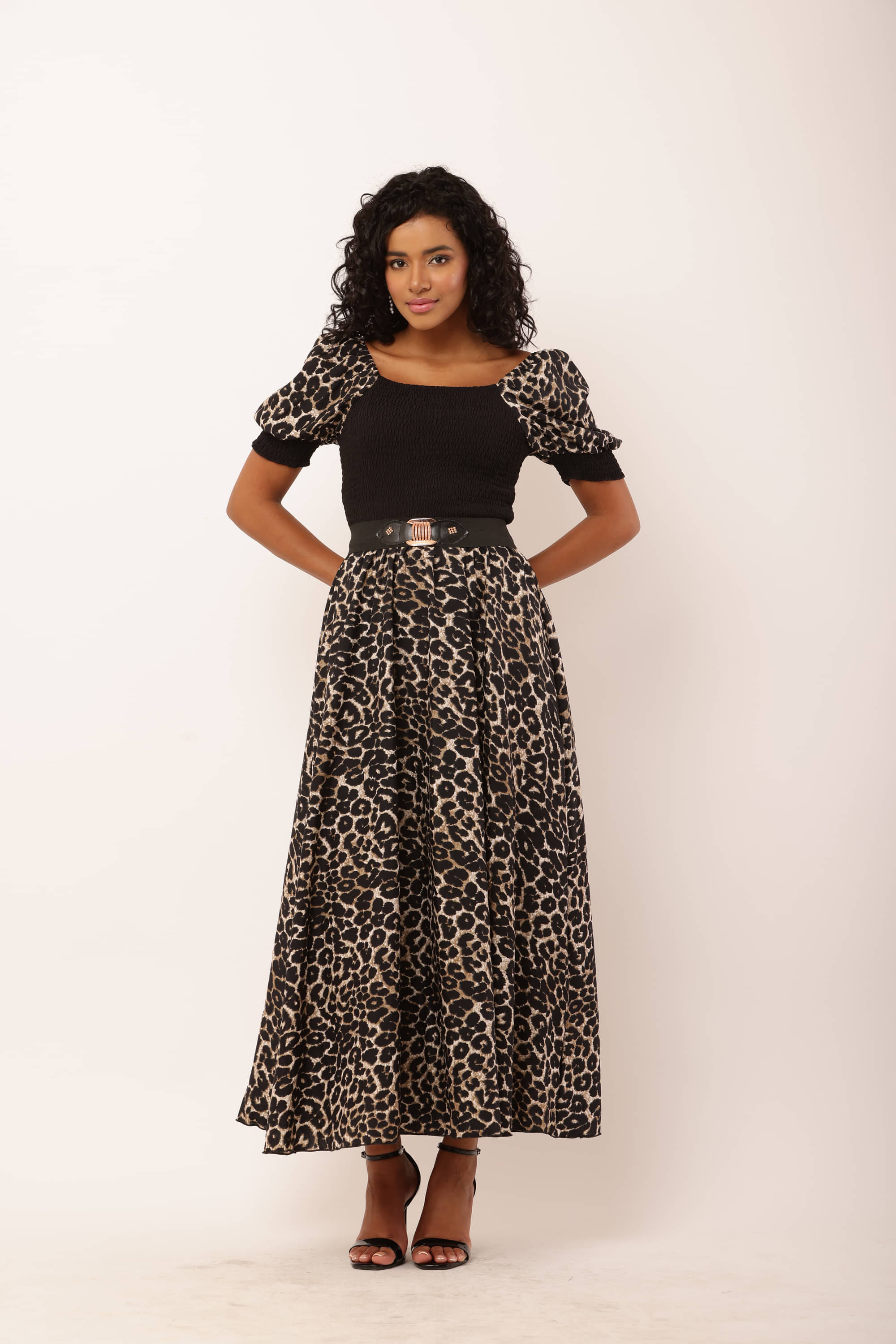     			angad tewatia Women Crepe Printed Fit & Flare Dress ( Multi Color )