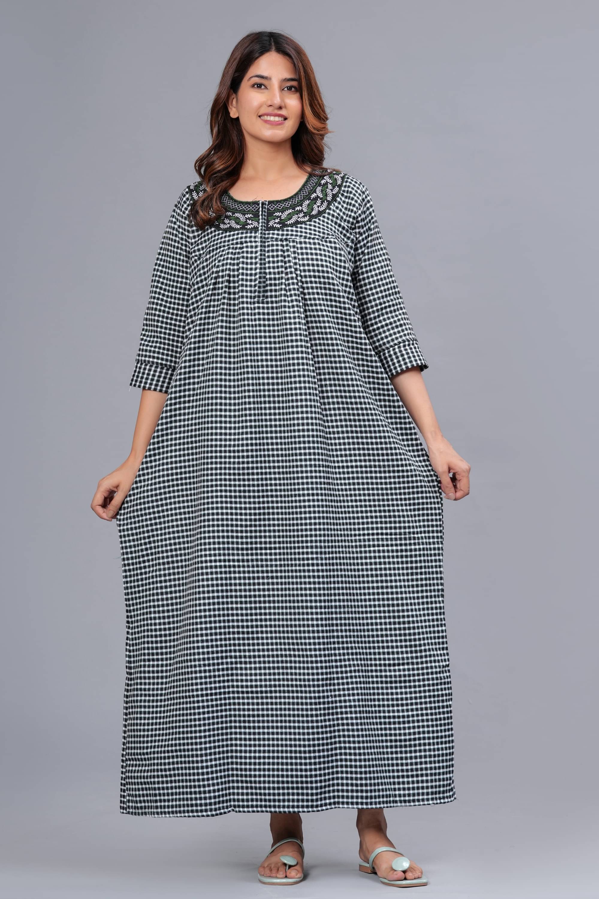 hargun night wear Green Woollen Women's Nightwear Nighty & Night Gowns ( Pack of 1 )     			hargun night wear Green Woollen Women's Nightwear Nighty & Night Gowns ( Pack of 1 )