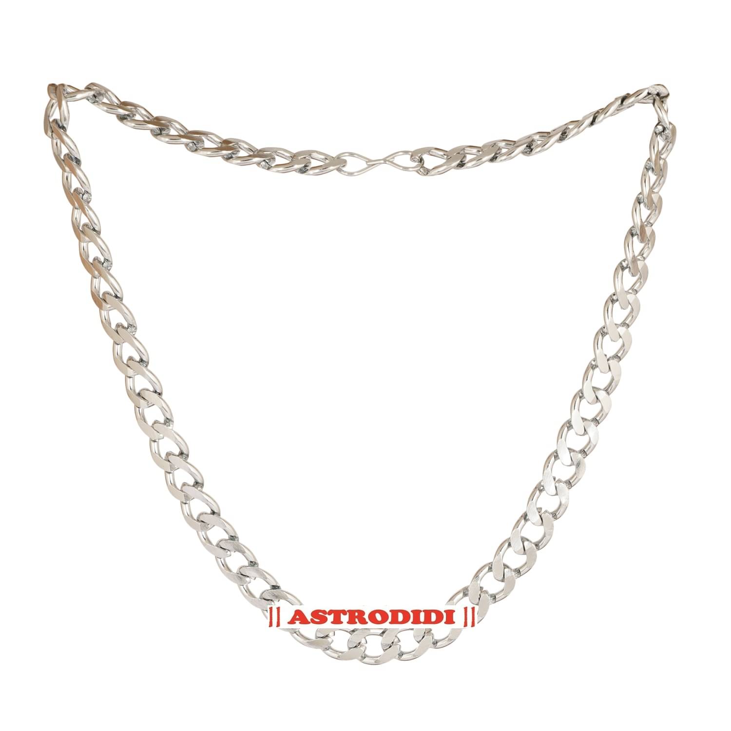     			Astrodidi Silver Plated Chain ( Set of 1 )