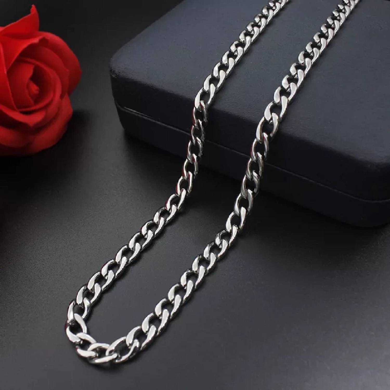     			Astrodidi Silver Plated Chain ( Set of 1 )