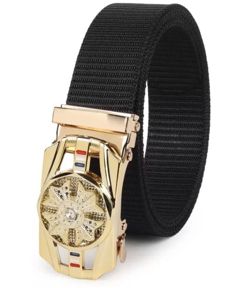 Clock21 - Gold Nylon Men's Casual Belt ( Pack of 1 )