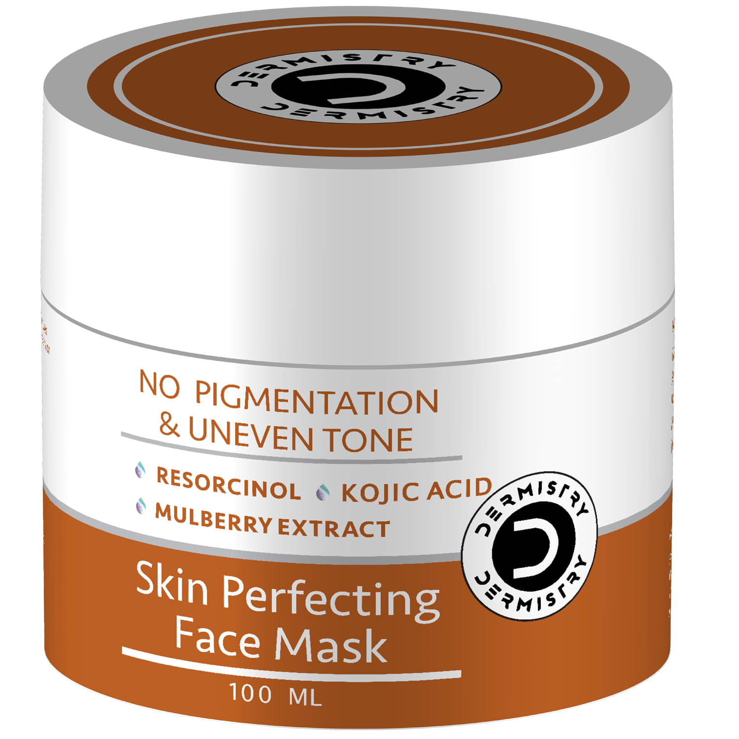     			Dermistry Kojic Acid Mulberry Ext Face Pack Mask Instant Tan D De Pigmentation Blemishes Dark Spots Uneven Tone Dull Skin Removal Remover for Men Women Skin Whitening Lightening Brightening Glowing Instant Glow Beauty Fairness Goree Gori 100ml