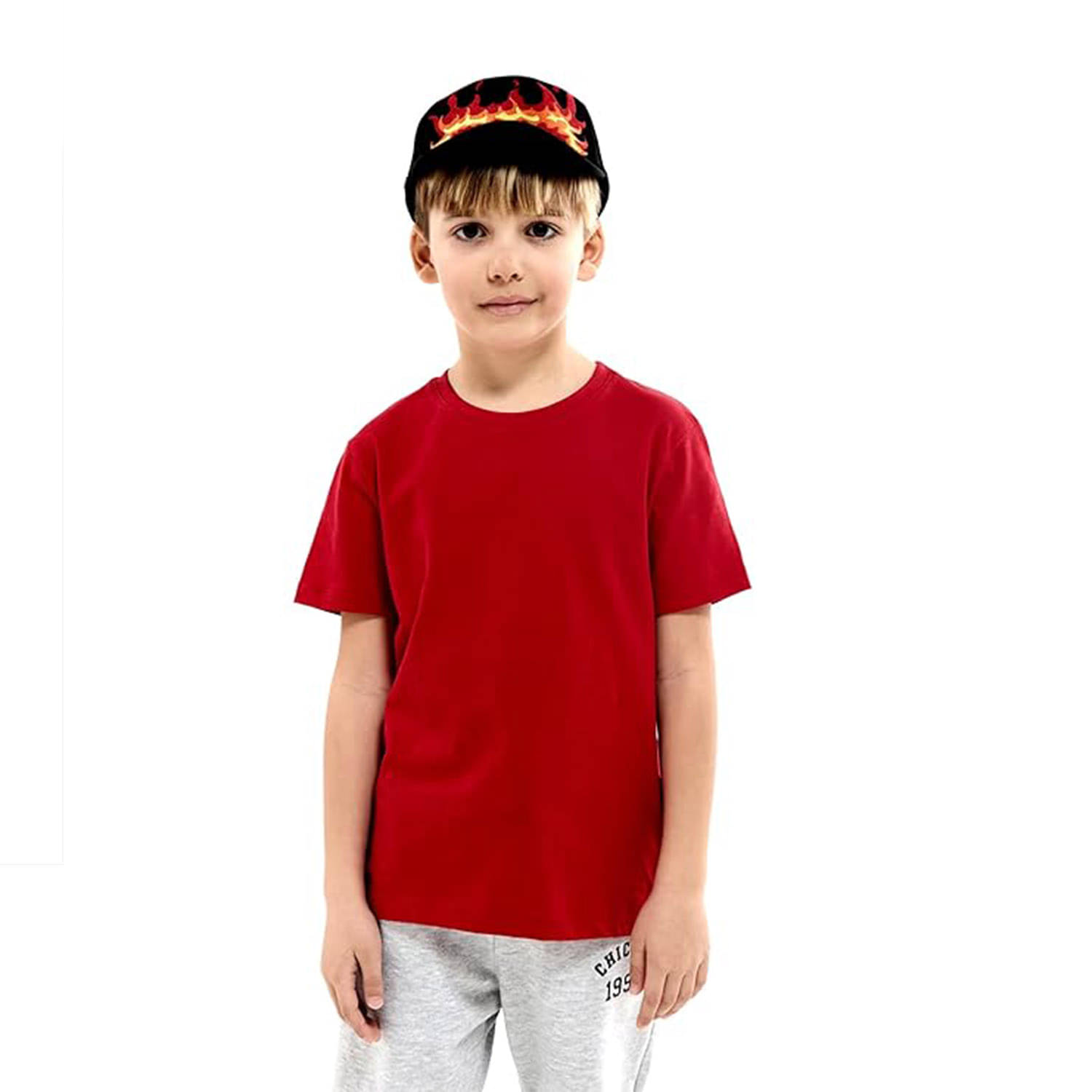     			JUST TRY FASHION Pack of 1 Boys Cotton T-Shirt ( Red )