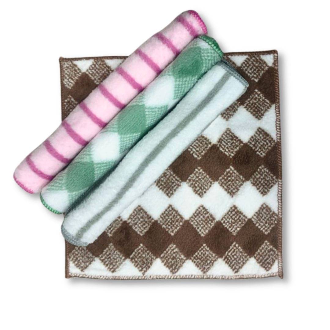     			Kids Handkerchiefs Hankies Face Towels Ultra Absorbent (25 x 25 CM)