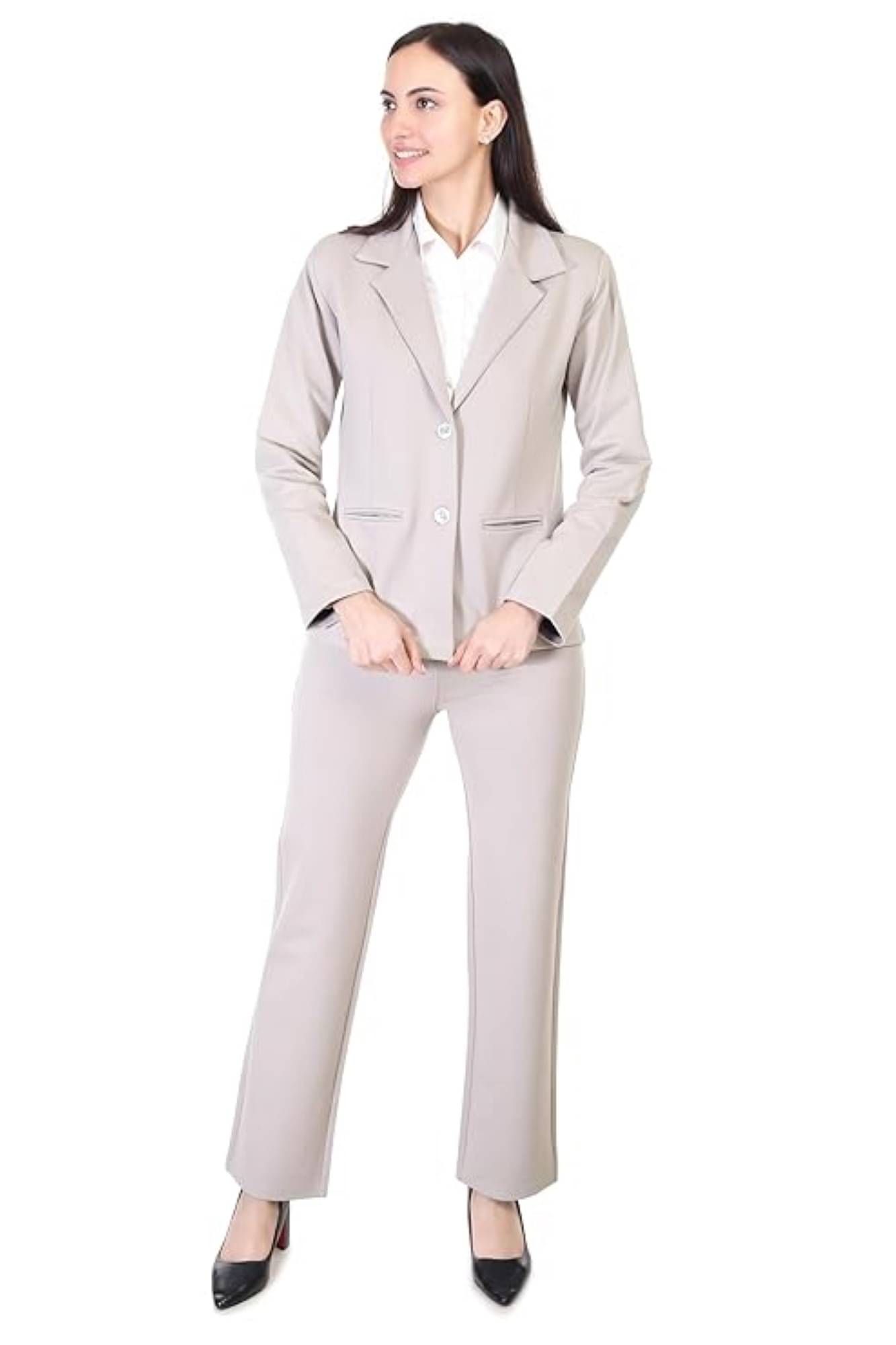 MAYKR - Cotton Blend Grey Blazers Pack of 1     			MAYKR - Cotton Blend Grey Blazers Pack of 1