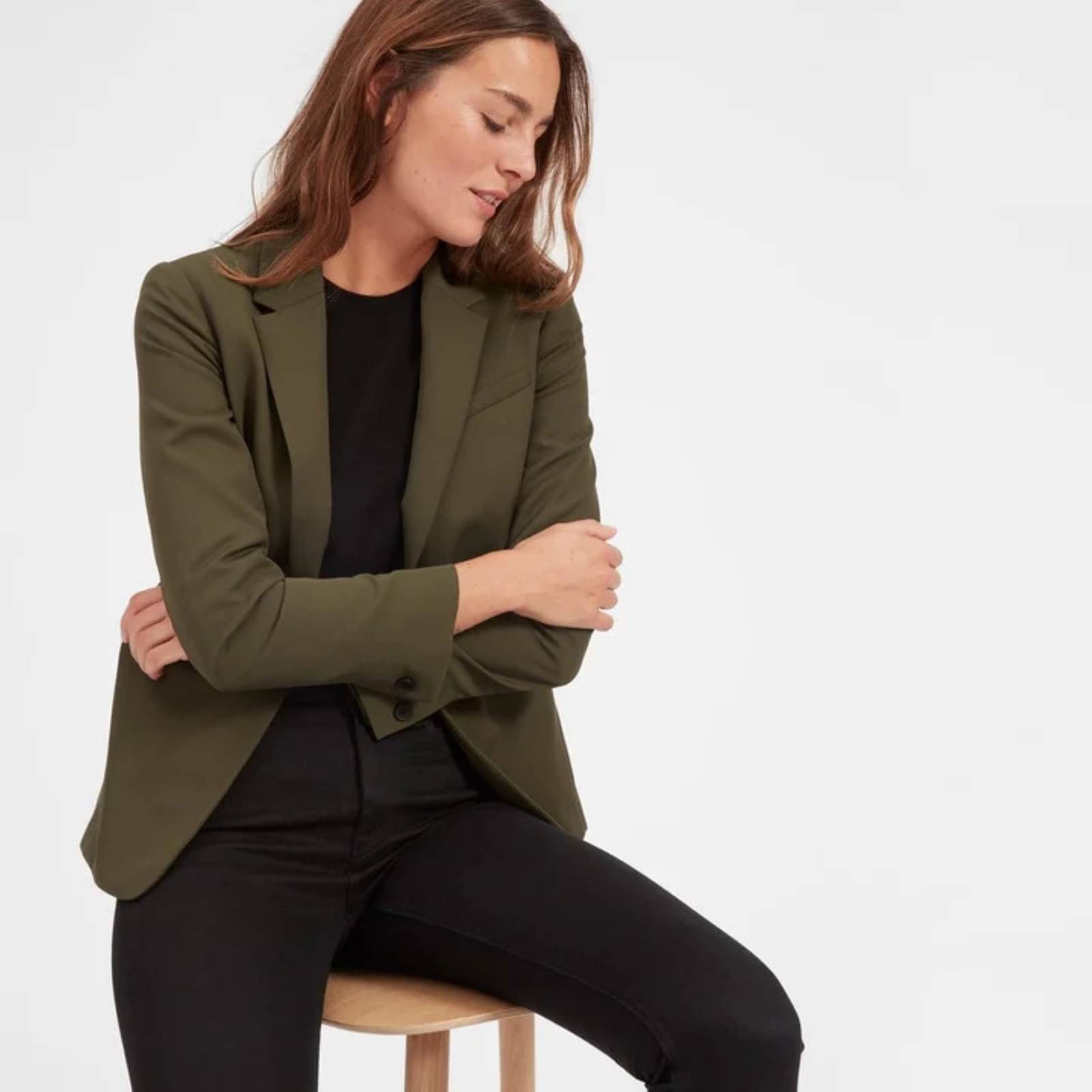 MAYKR - Cotton Blend Olive Blazers Pack of 1     			MAYKR - Cotton Blend Olive Blazers Pack of 1