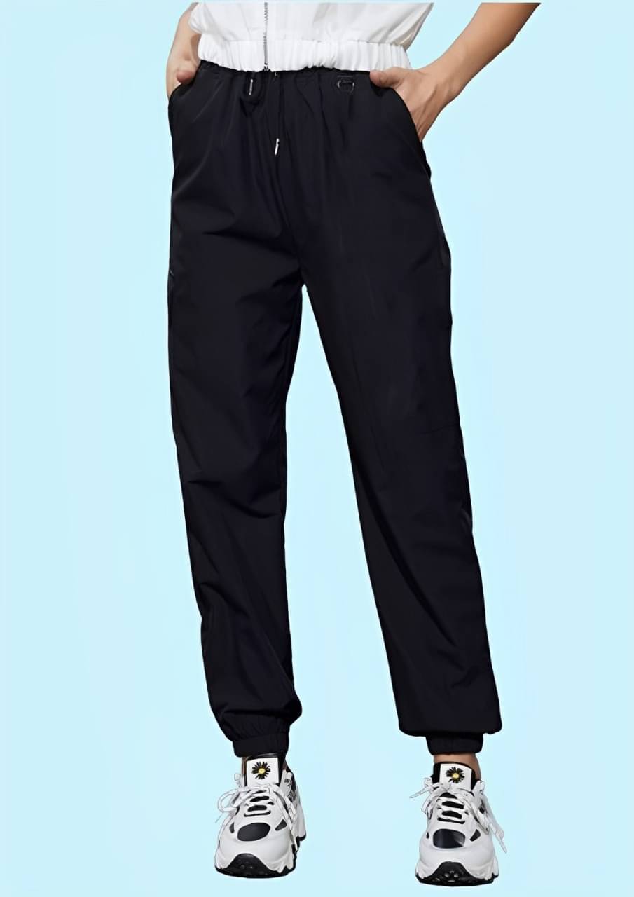     			MAYKR Pack of 1 Lycra Regular Women's Joggers ( Black )