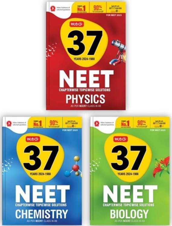 MTG 37 Years NEET Previous Year Solved Question Papers with NEET PYQ Chapterwise Topicwise Solutions - Physics, Chemistry & Biology MTG 37 Years NEET Previous Year Solved Question Papers with NEET PYQ Chapterwise Topicwise Solutions - Physics, Chemistry & Biology