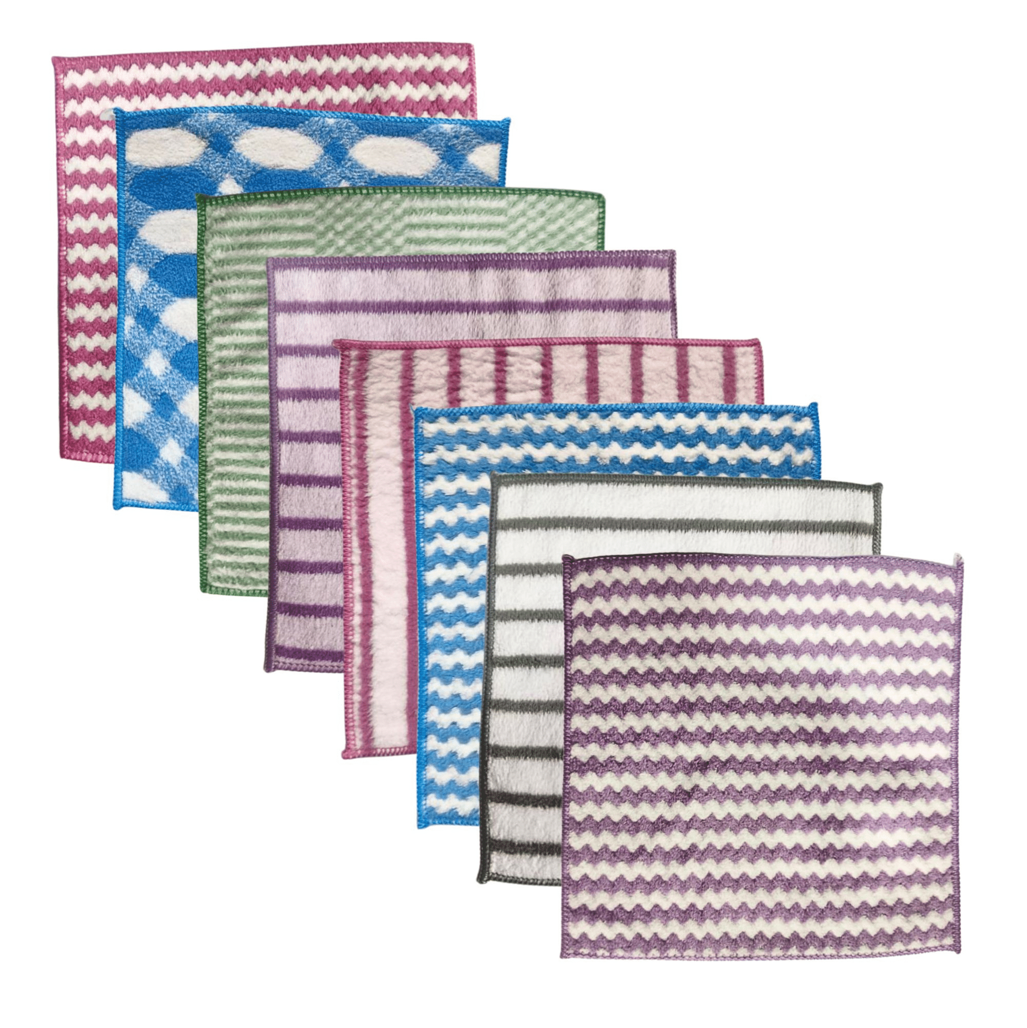     			Microfiber Light Weight Handkerchief Extra Soft and Super Absorbent Face Towel (Random Designs & Color) (25 x 25 inch) Pack of 8