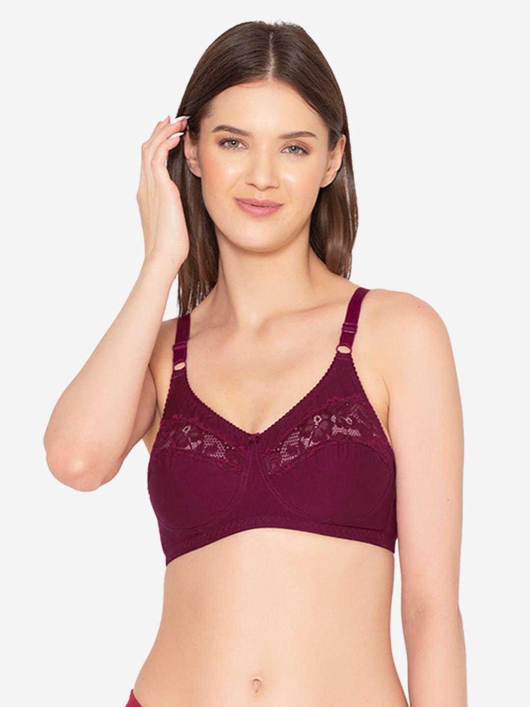 Paris Beauty Pack of 1 Lycra Non Padded Everyday Bra For Women ( Wine )     			Paris Beauty Pack of 1 Lycra Non Padded Everyday Bra For Women ( Wine )