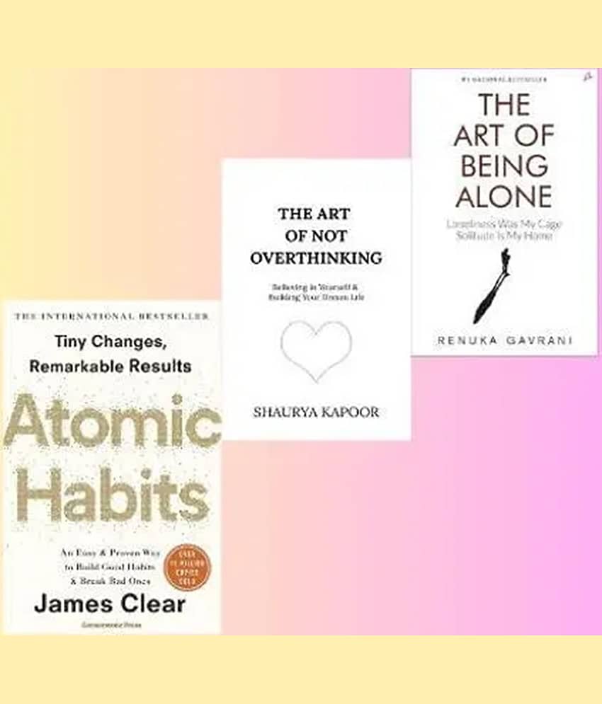 The art of overthinking +the art of being alone + atomic habits - Stationery | Buy online on ZillyBuy