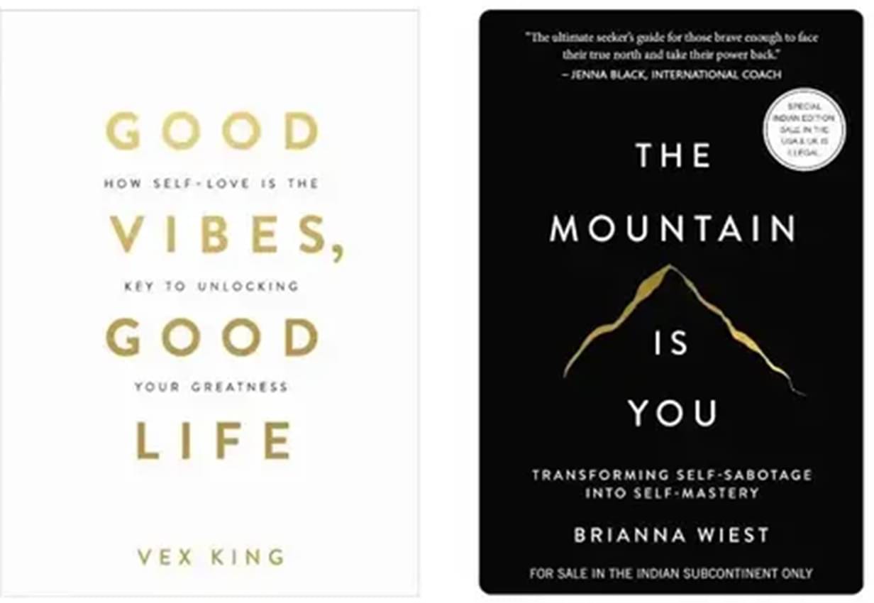     			combo of 2 bestselling books GOOD VIBE GOOD LIFE + THE MOUNTAIN IS YOU