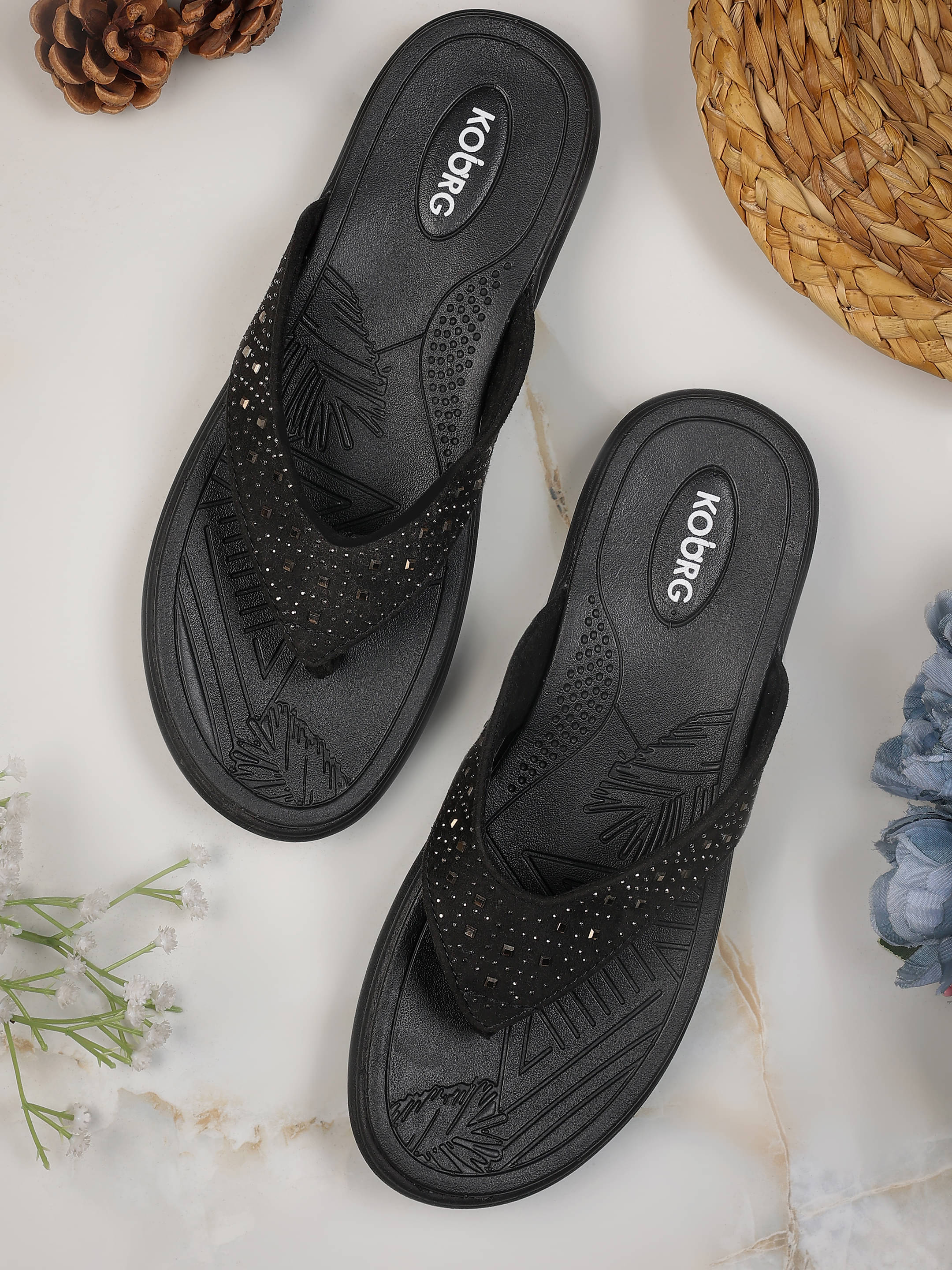     			koburg Black Women's Flats
