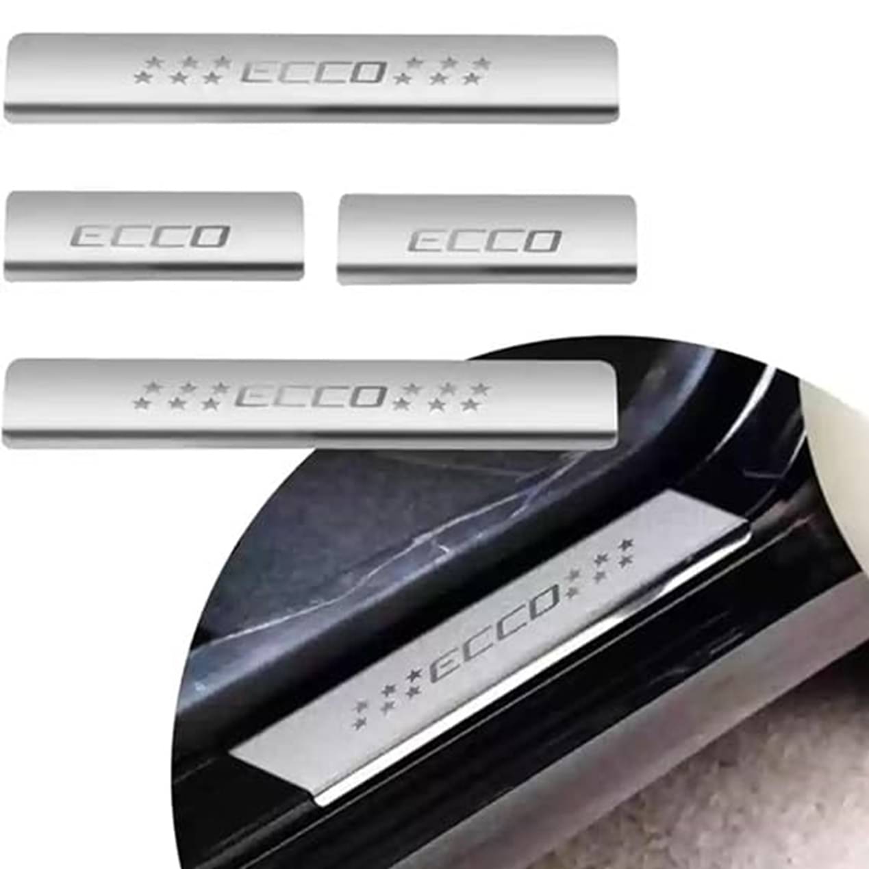     			valdez Door Sill Metallic Silver