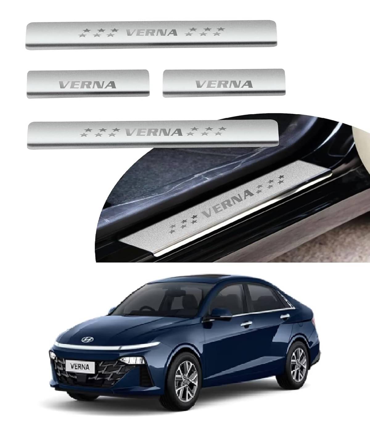     			valdez Door Sill Metallic Silver