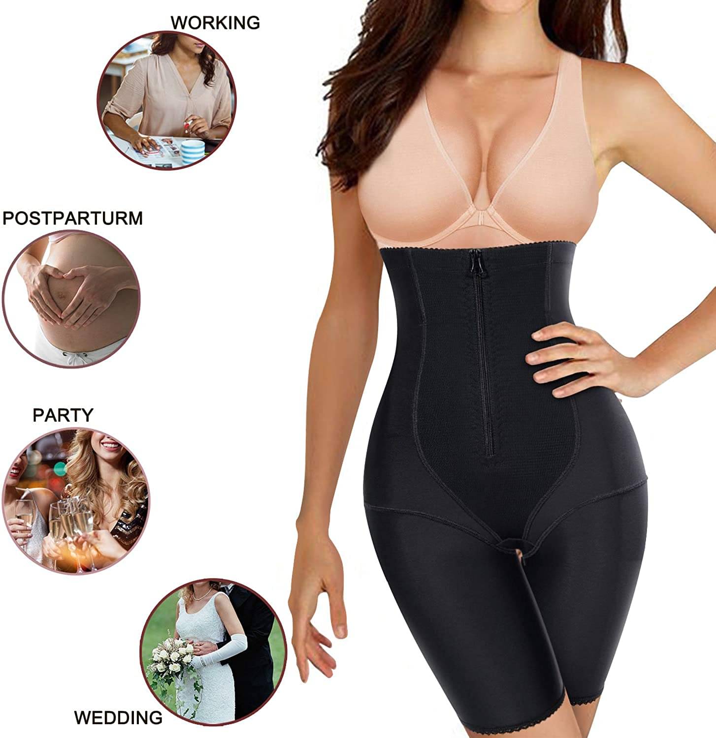 Alroxtion Pack of 1 Cotton Blend Women's BodySuite ( Black ) Alroxtion Pack of 1 Cotton Blend Women's BodySuite ( Black )
