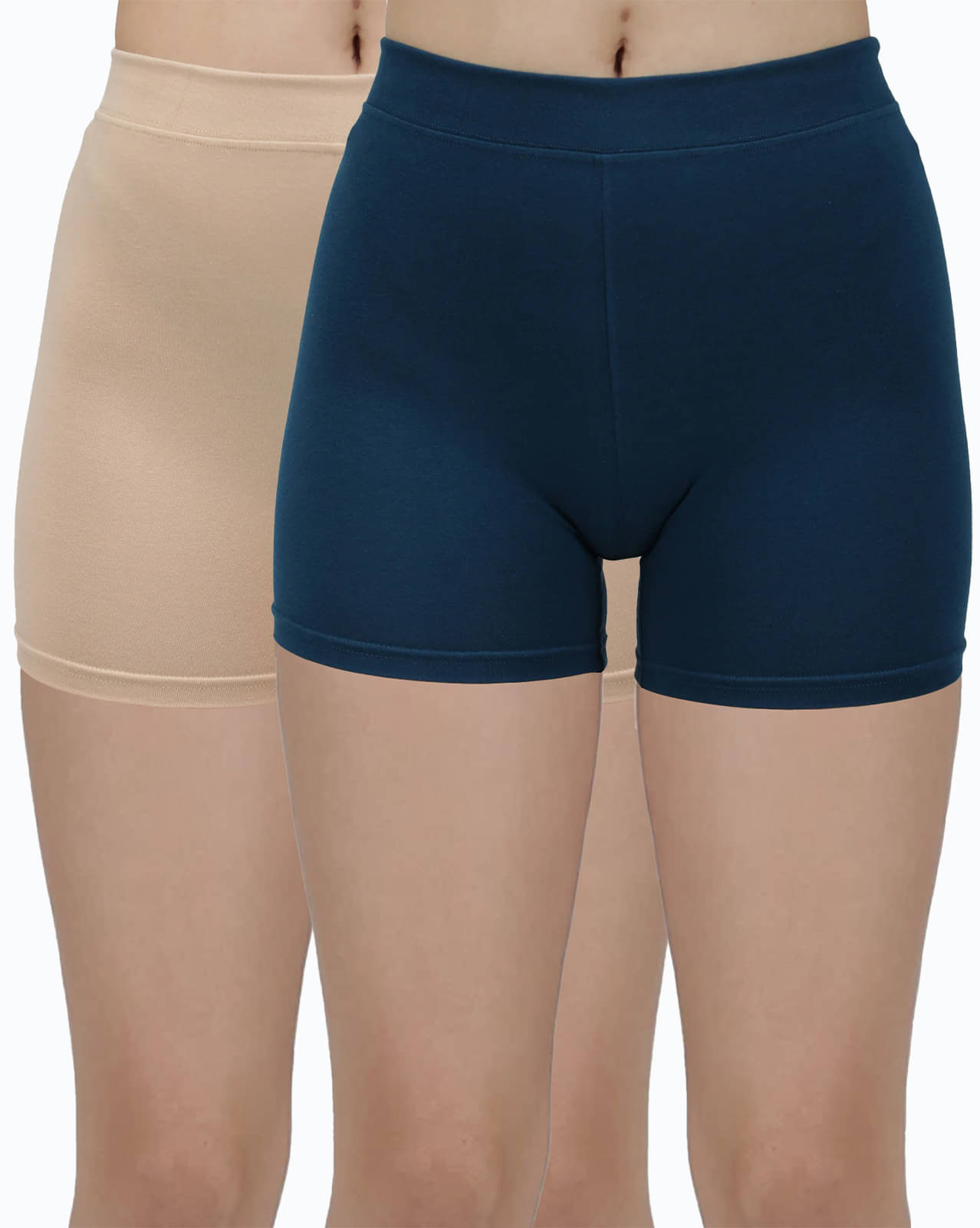 Amul comfy Pack of 2 Cotton Safety Shorts For Women ( Multicolor )     			Amul comfy Pack of 2 Cotton Safety Shorts For Women ( Multicolor )