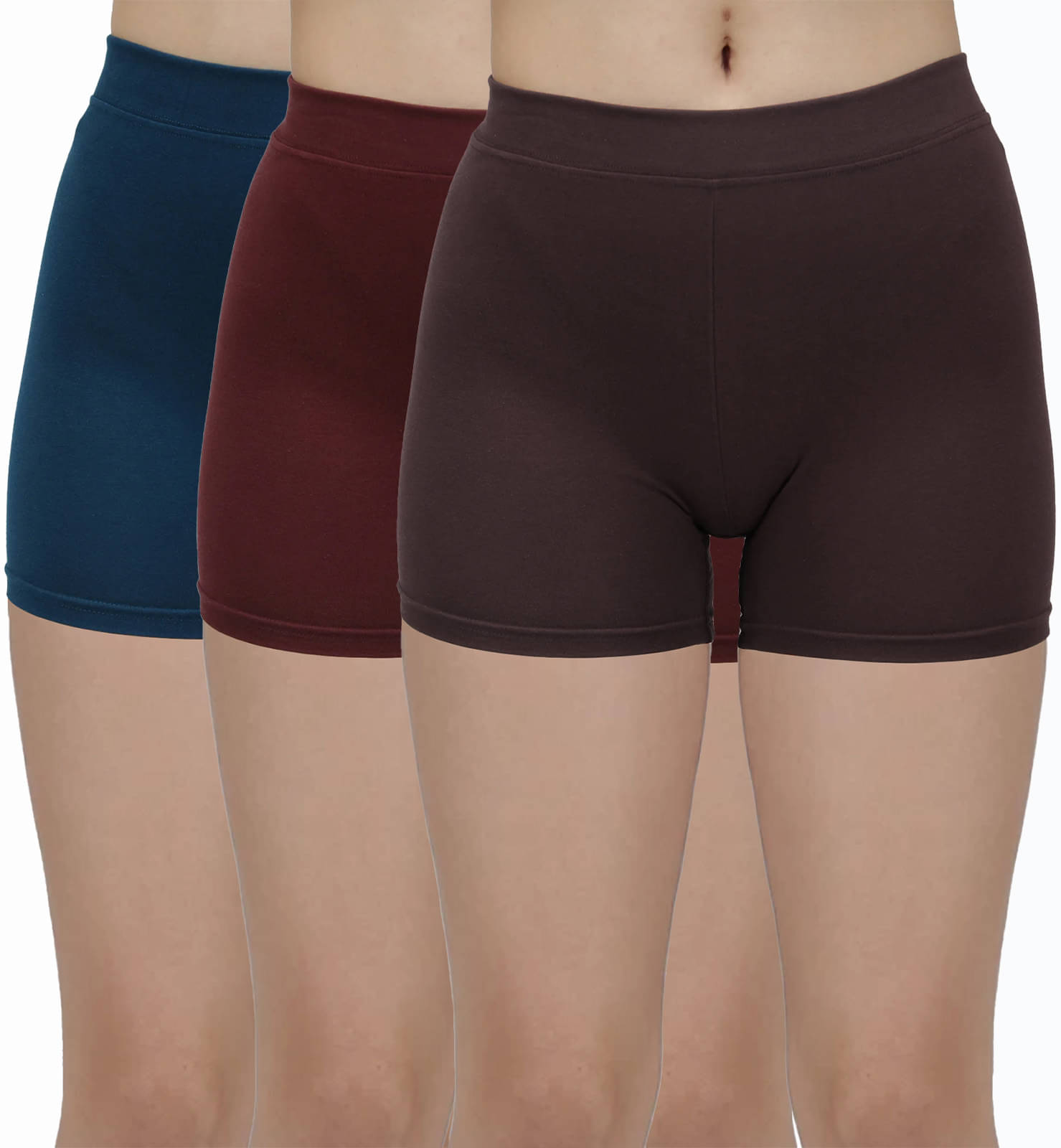 Amul comfy Pack of 3 Cotton Safety Shorts For Women ( Multicolor ) Amul comfy Pack of 3 Cotton Safety Shorts For Women ( Multicolor )