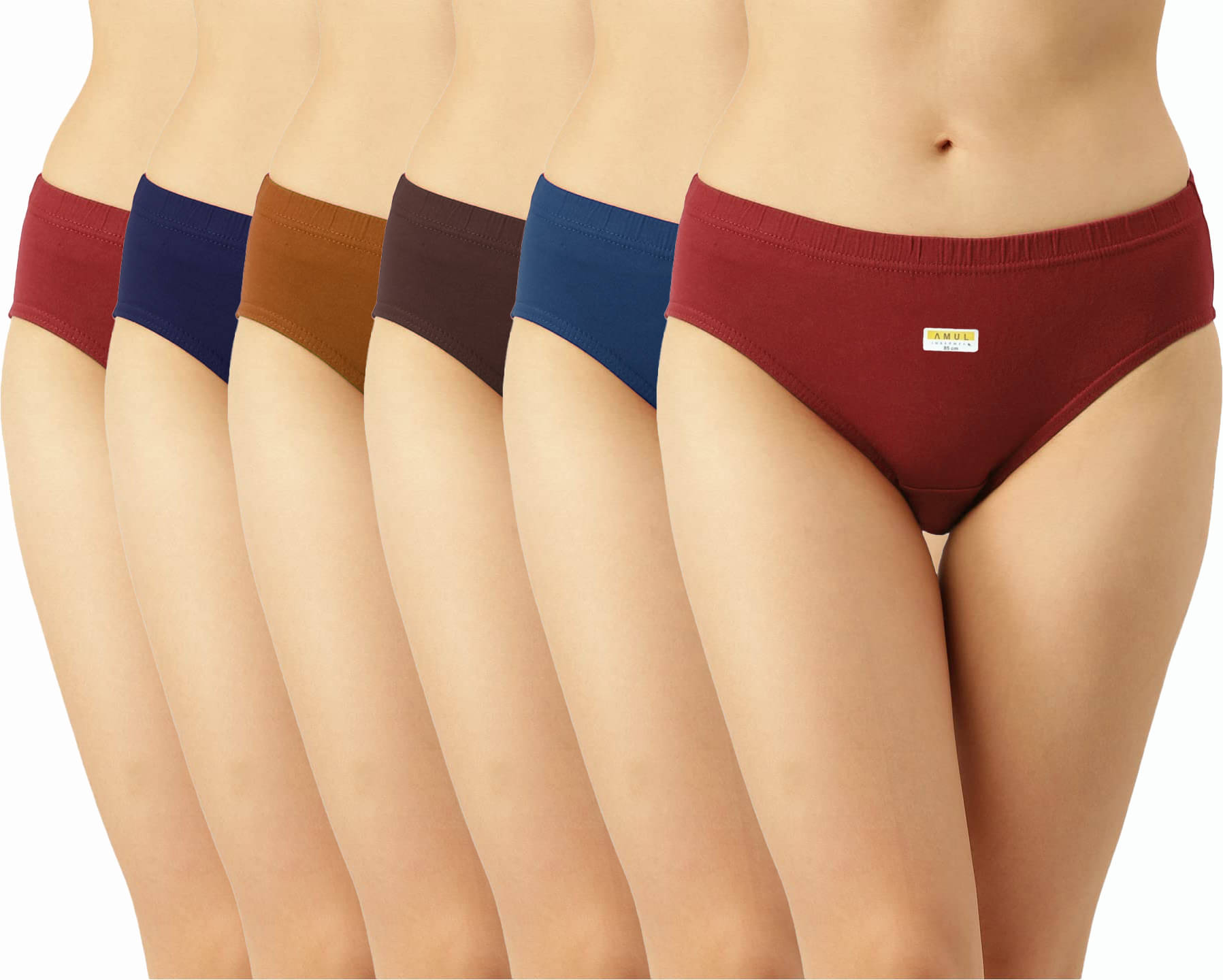 Amul comfy Pack of 6 Cotton Briefs For Women ( Multicolor ) Amul comfy Pack of 6 Cotton Briefs For Women ( Multicolor )