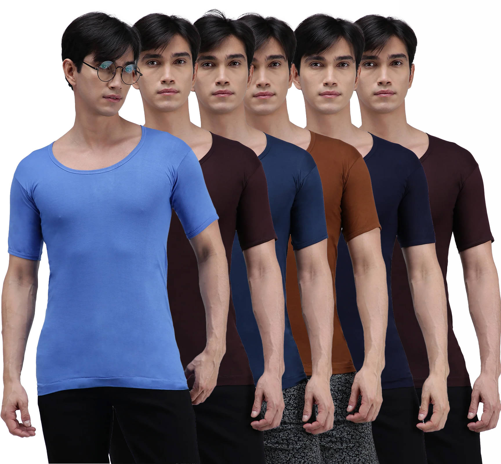 Amul comfy Pack of 6 Cotton Basic Vest For Men ( Multicolor ) Amul comfy Pack of 6 Cotton Basic Vest For Men ( Multicolor )