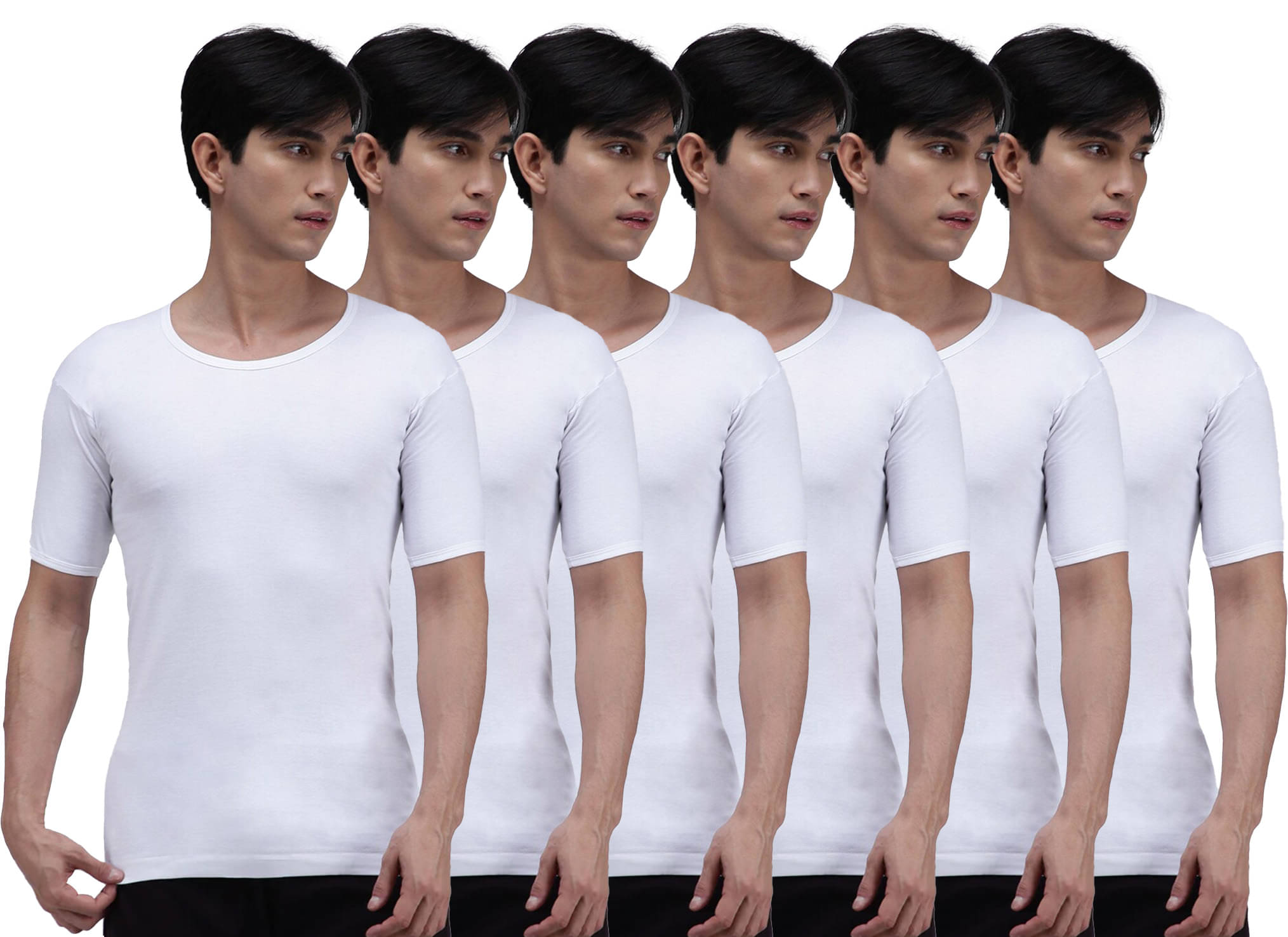 Amul comfy Pack of 6 Cotton Basic Vest For Men ( White ) Amul comfy Pack of 6 Cotton Basic Vest For Men ( White )
