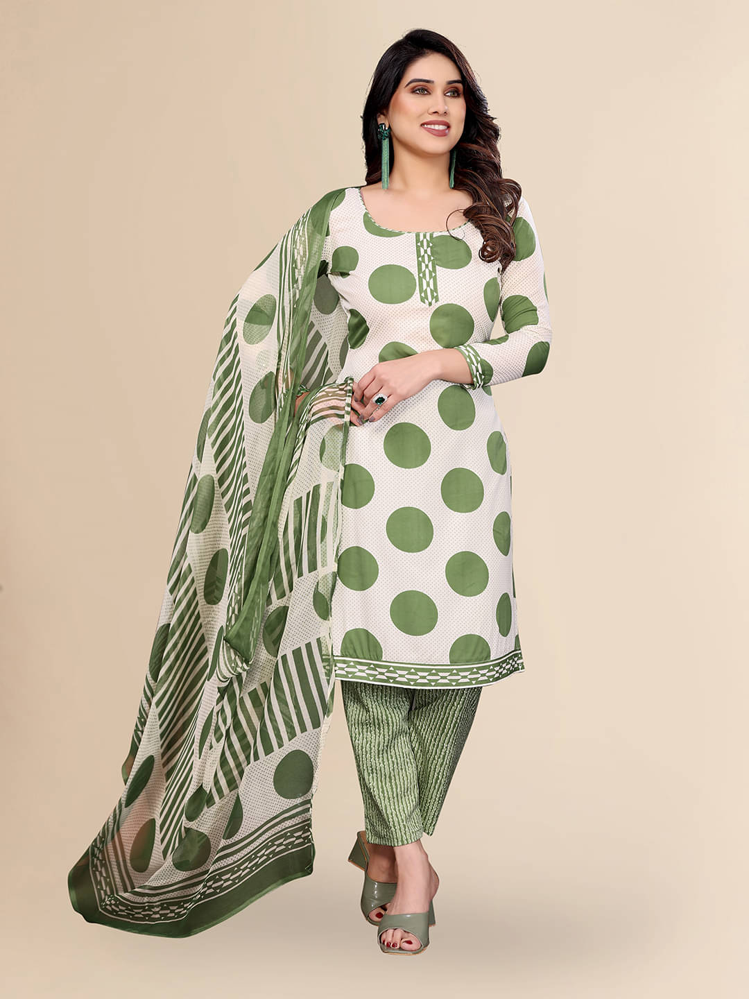 Anand Unstitched Crepe Printed Dress Material - White ( Pack of 1 ) Anand Unstitched Crepe Printed Dress Material - White ( Pack of 1 )