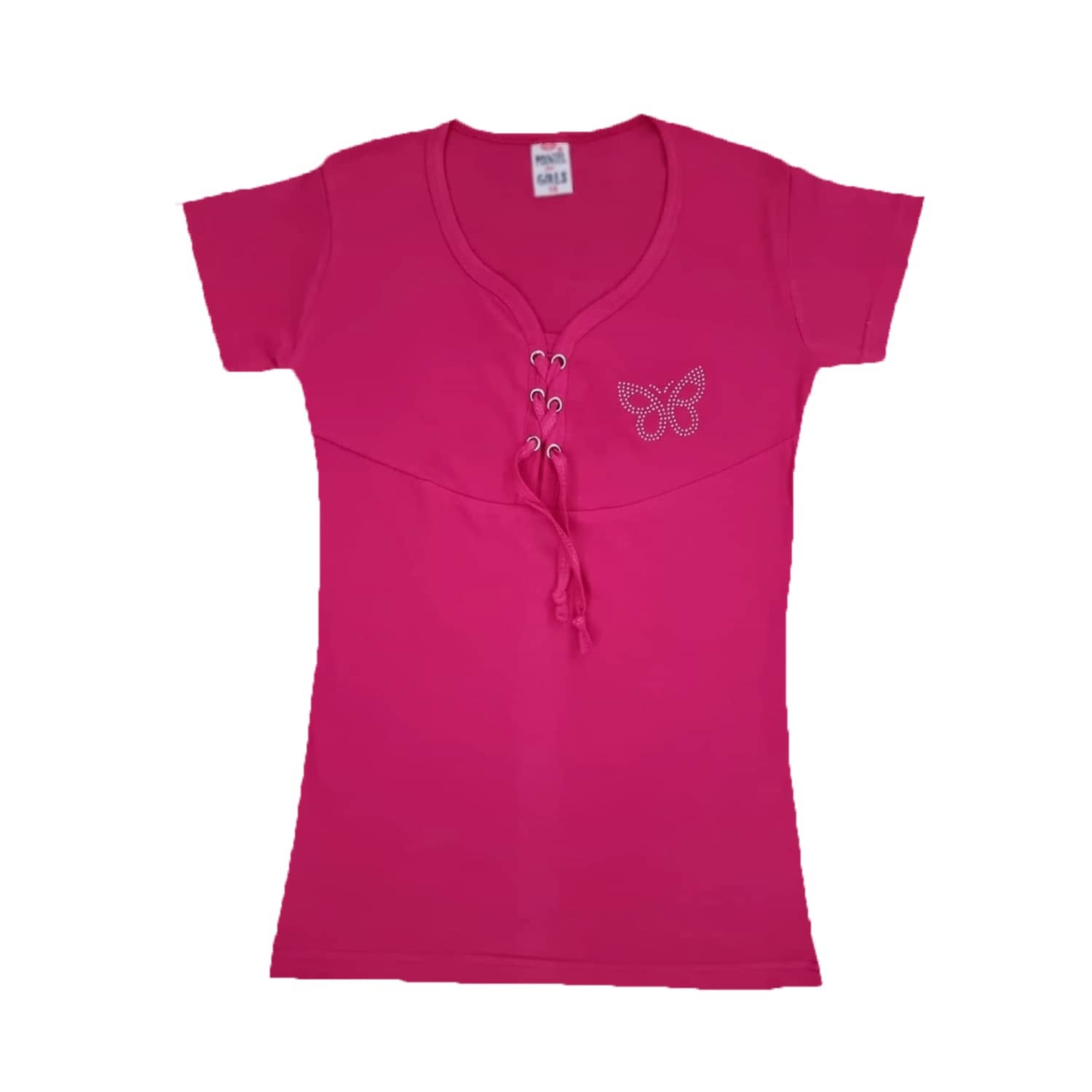 COOLTEES4U Pack of 1 Girls 100% Cotton Top ( Pink )