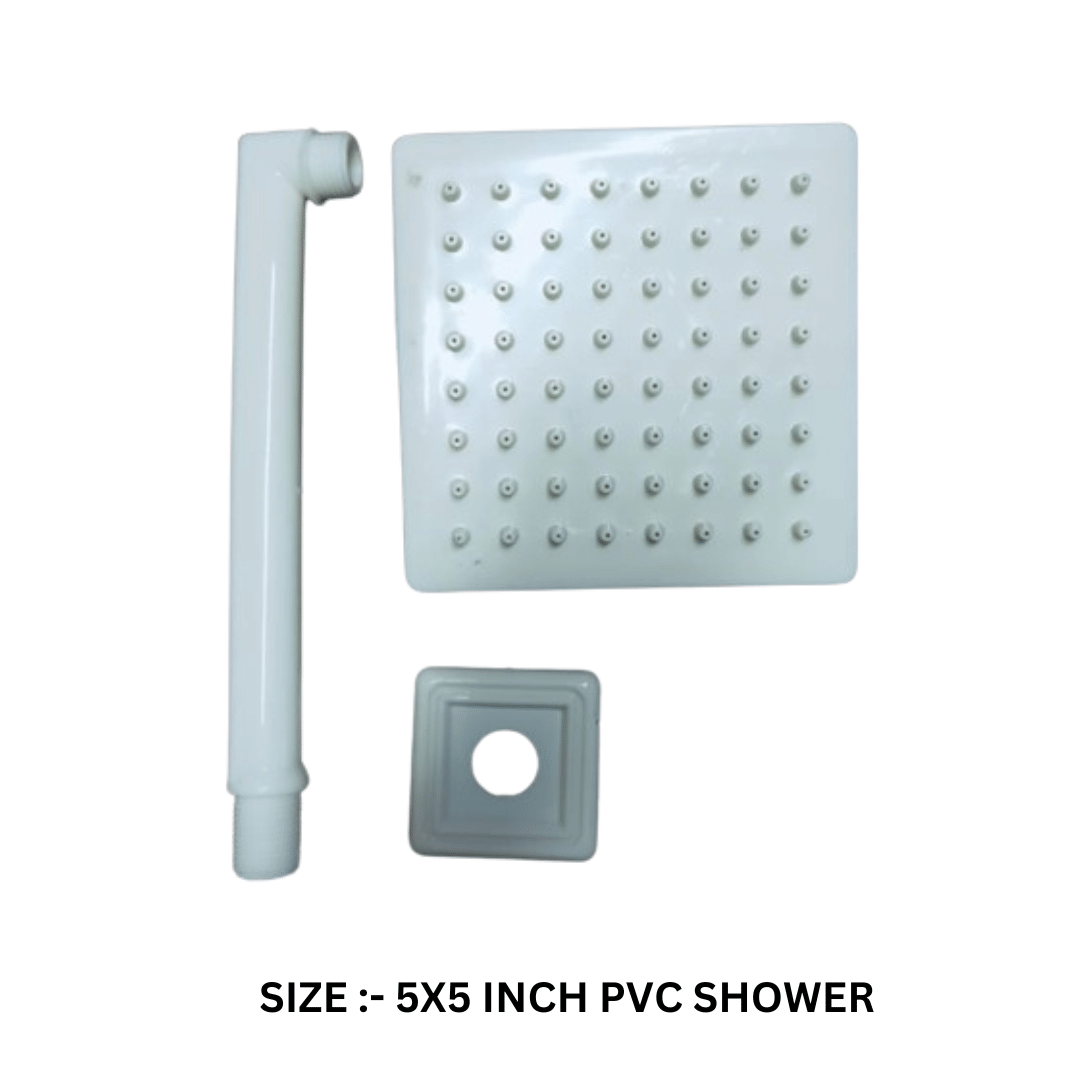 COSWARE 5x5"Inch PVC Feny Shower with 9" Arm Plastic (ABS) Overhead Shower COSWARE 5x5"Inch PVC Feny Shower with 9" Arm Plastic (ABS) Overhead Shower