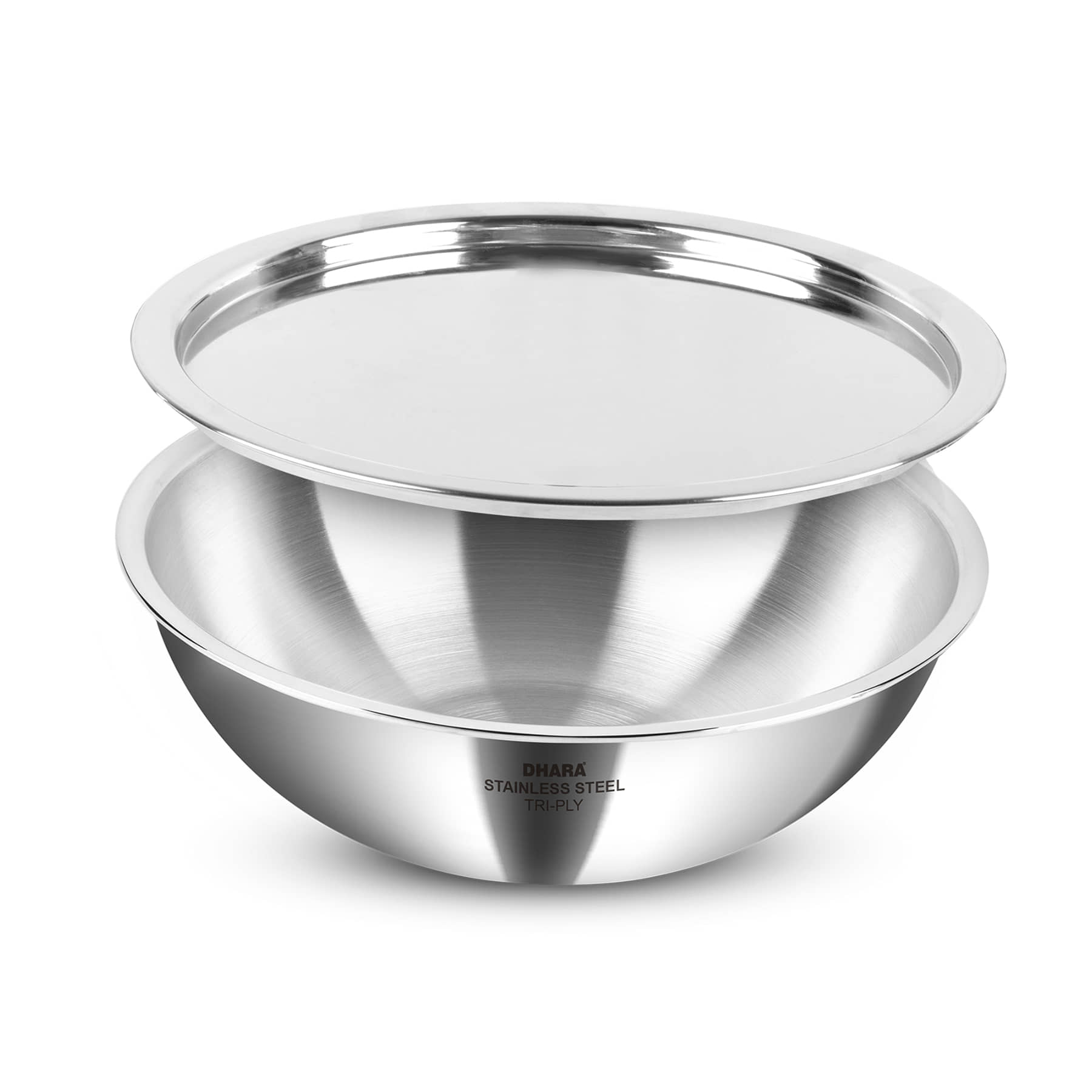 Dhara Stainless Steel Triply Stainless Steel Kadhai Induction Bottom Stainless Steel Handle 2.5 Thickness mm 20 cm Diameter ( 1.5 L ) - Cookware | Buy online on ZillyBuy