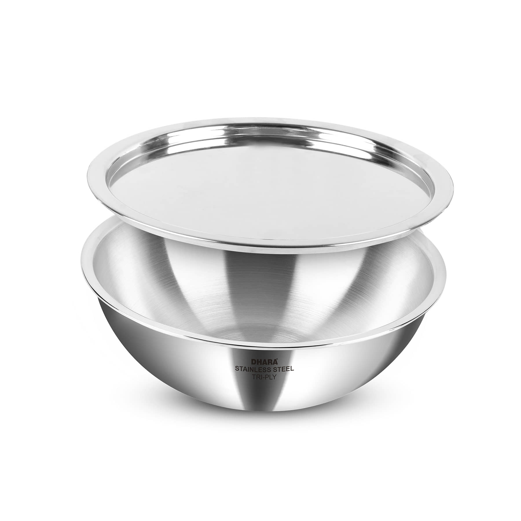 Dhara Stainless Steel Triply Stainless Steel Kadhai Induction Bottom Stainless Steel Handle 2.5 Thickness mm 18 cm Diameter ( 1 L ) - Cookware | Buy online on ZillyBuy