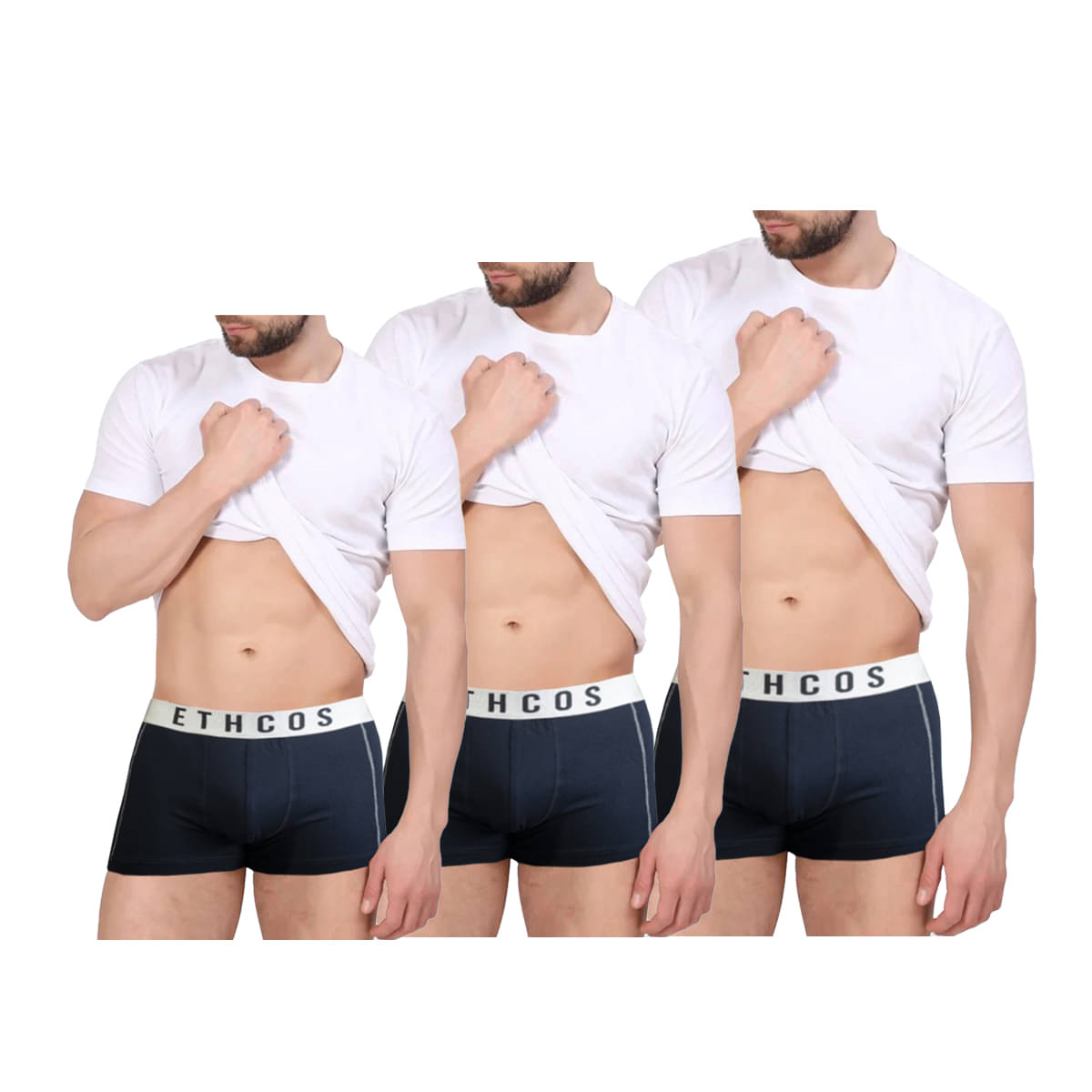 ETHCOS Pack of 3 Modal Trunks For Men's ( Navy Blue ) ETHCOS Pack of 3 Modal Trunks For Men's ( Navy Blue )